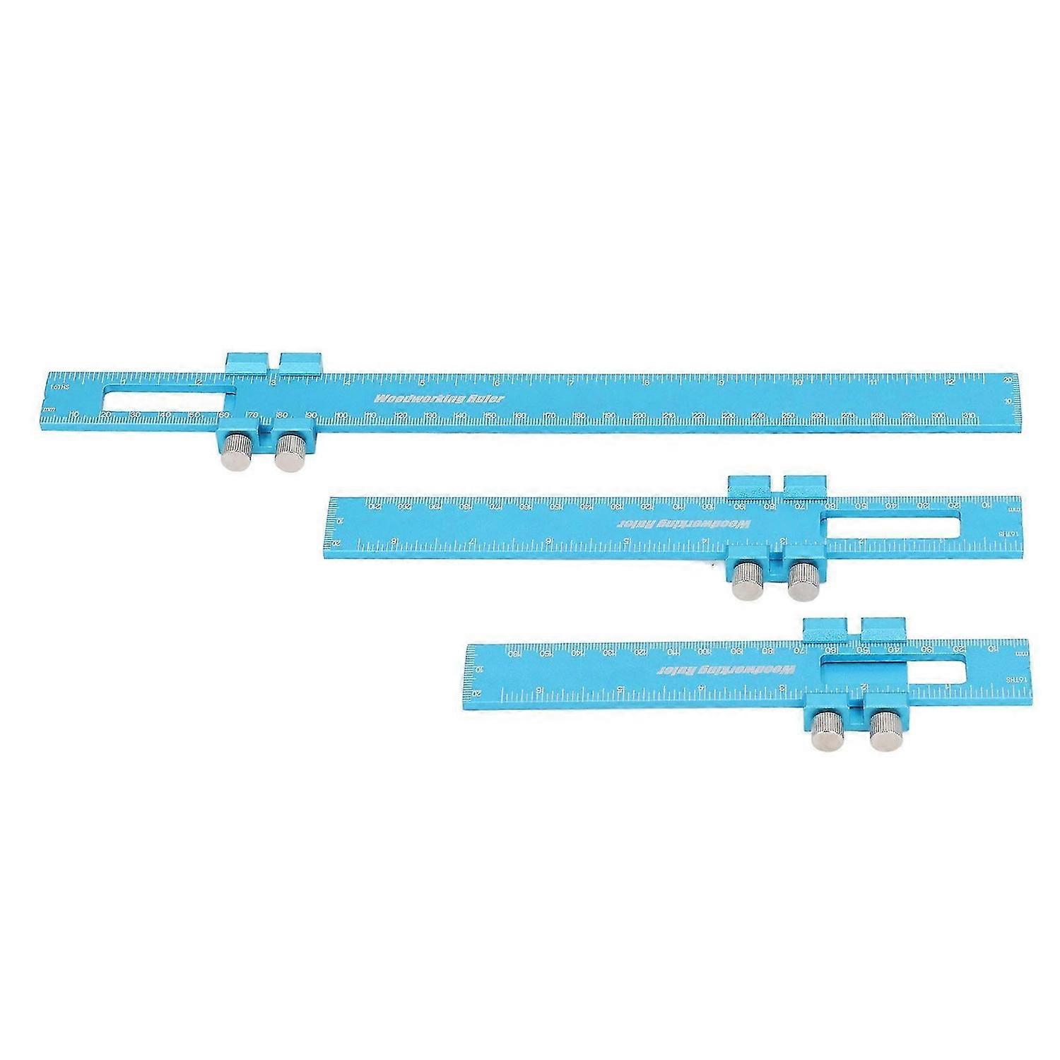 Woodworking T Type Scribing Ruler Aluminum Alloy Multifunctional Marking Measuring Ruler