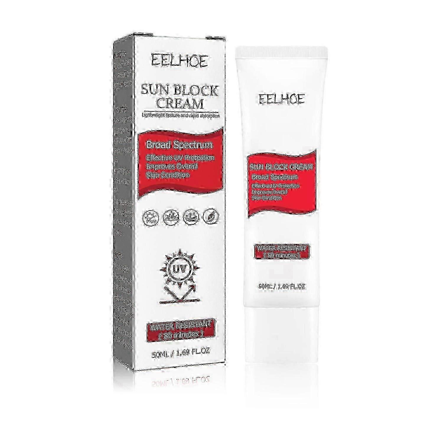 EELHOE Sun Block Cream Summer Outdoor Protection with Refreshing, Non-Sticky UV Isolation