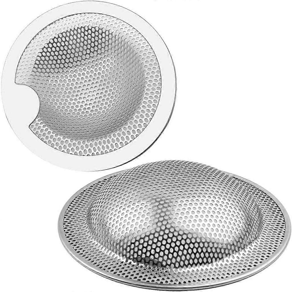 2-Pack 7.6cm Stainless Steel Drain Strainers - For Kitchen Sink, Shower, Bathtub, Universal Sizes