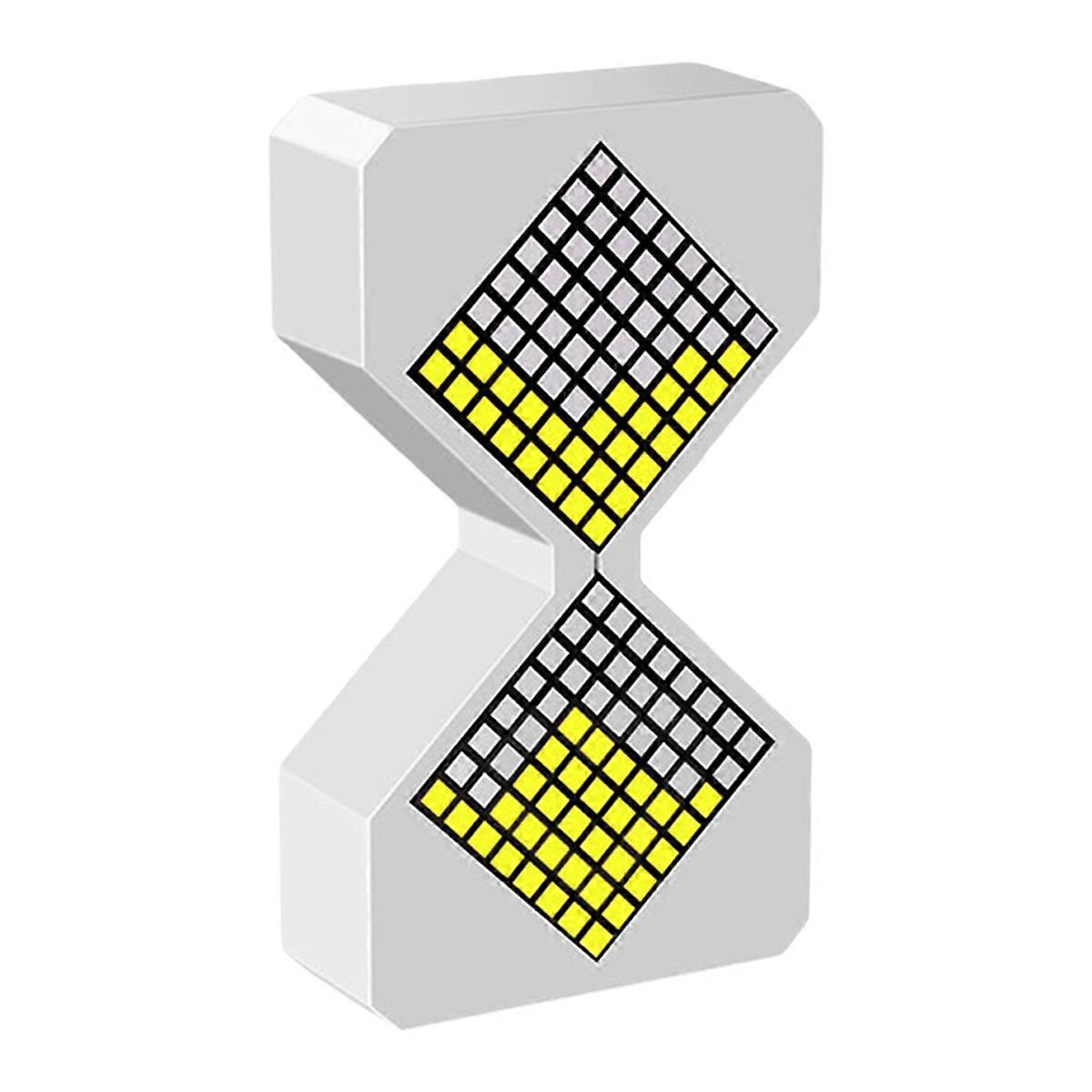 LED Digital Electronic Hourglass Night Light Adjustable Hourglass Timer Dynamic Flow Cube Sleeping Night Lamp A