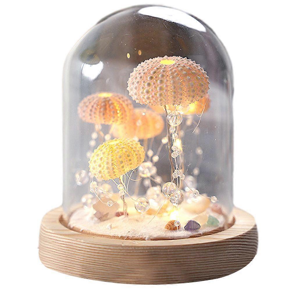 Meduze de coaj de arici de mare lamp de noapte DIY Material Kit Multifuncional elegant Lamp desktop pentru dormitor