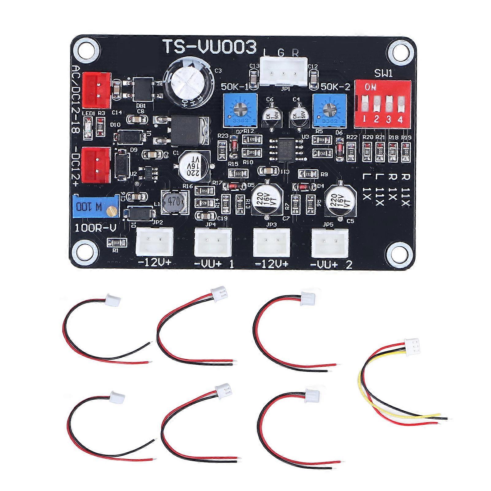 TS VU003 VU Meter Board Adjustable VU Meter Panel Backlight Driver Module DB Power Amplifier 100mA