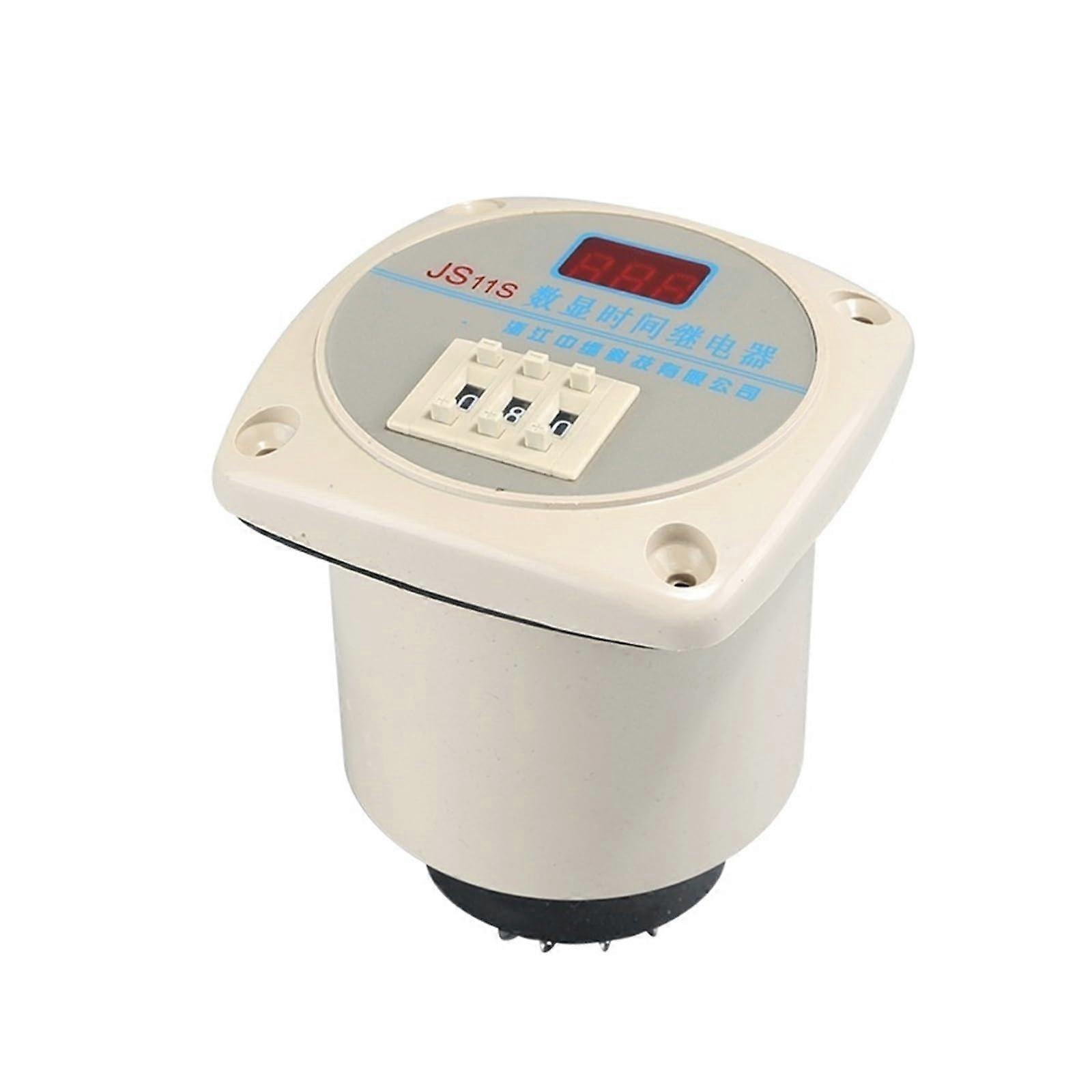 Digital Display Time Relay 220V JS11S, Two Sets Cycle Delay Relay, AC220V, Compact Size, Reliable Timing Solution