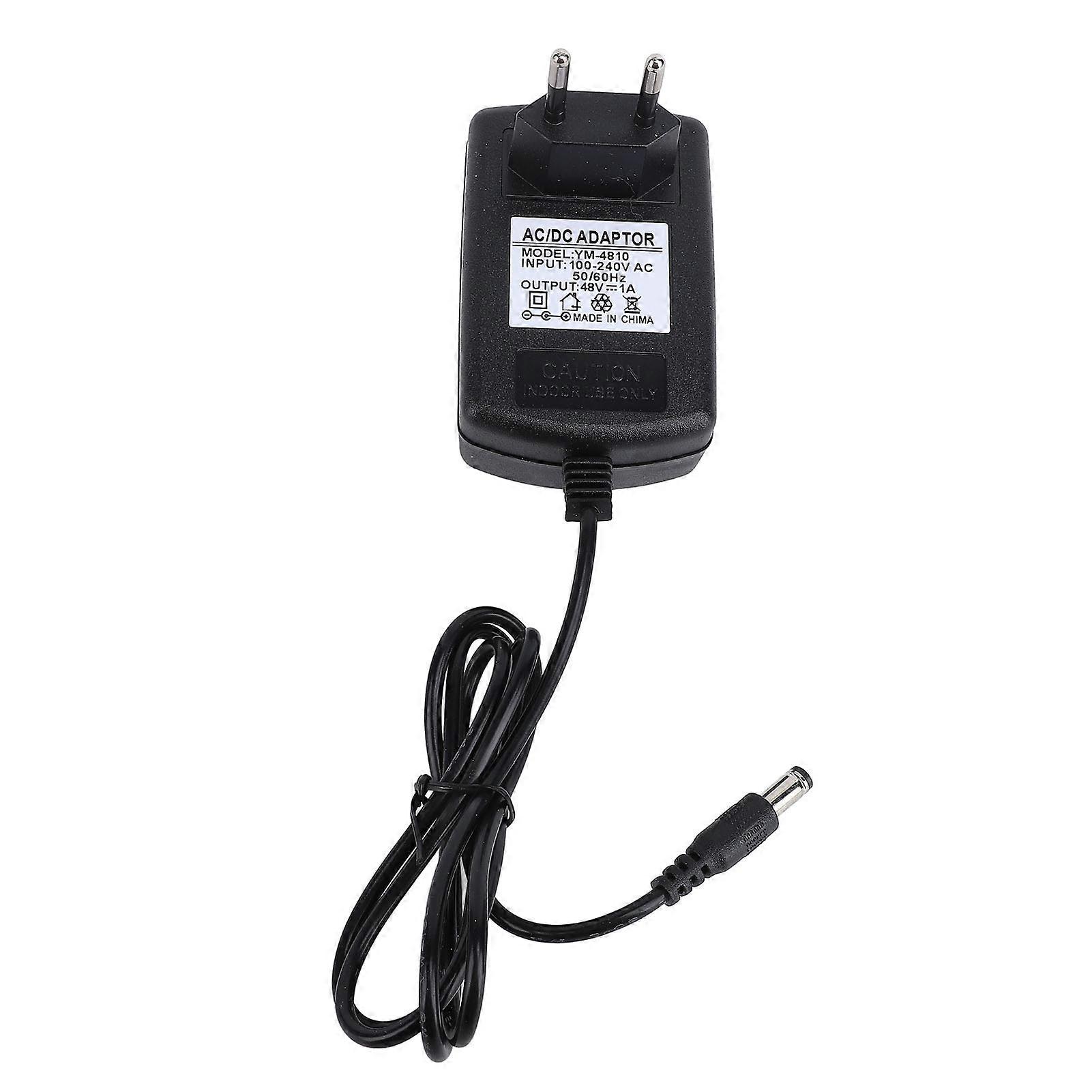 48V 1A DC Power Adapter with 5.5x2.5mm Plug for LED Displays & Game Consoles, EU Plug