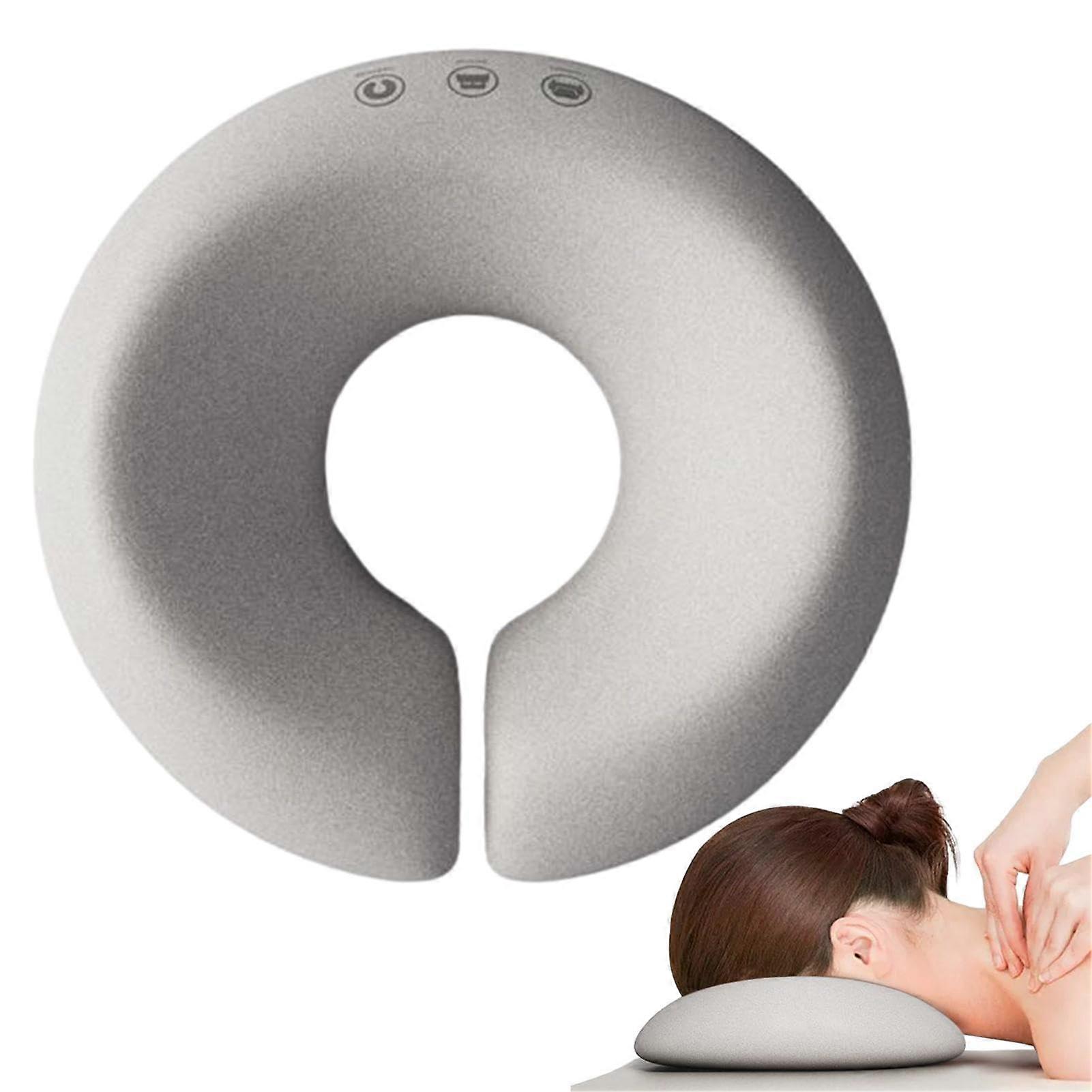 U-Shaped Massage Face Cushion Memory Foam Pillow For Massage Table, Face-Down Cushion With Hole, Bed Headrest Gray