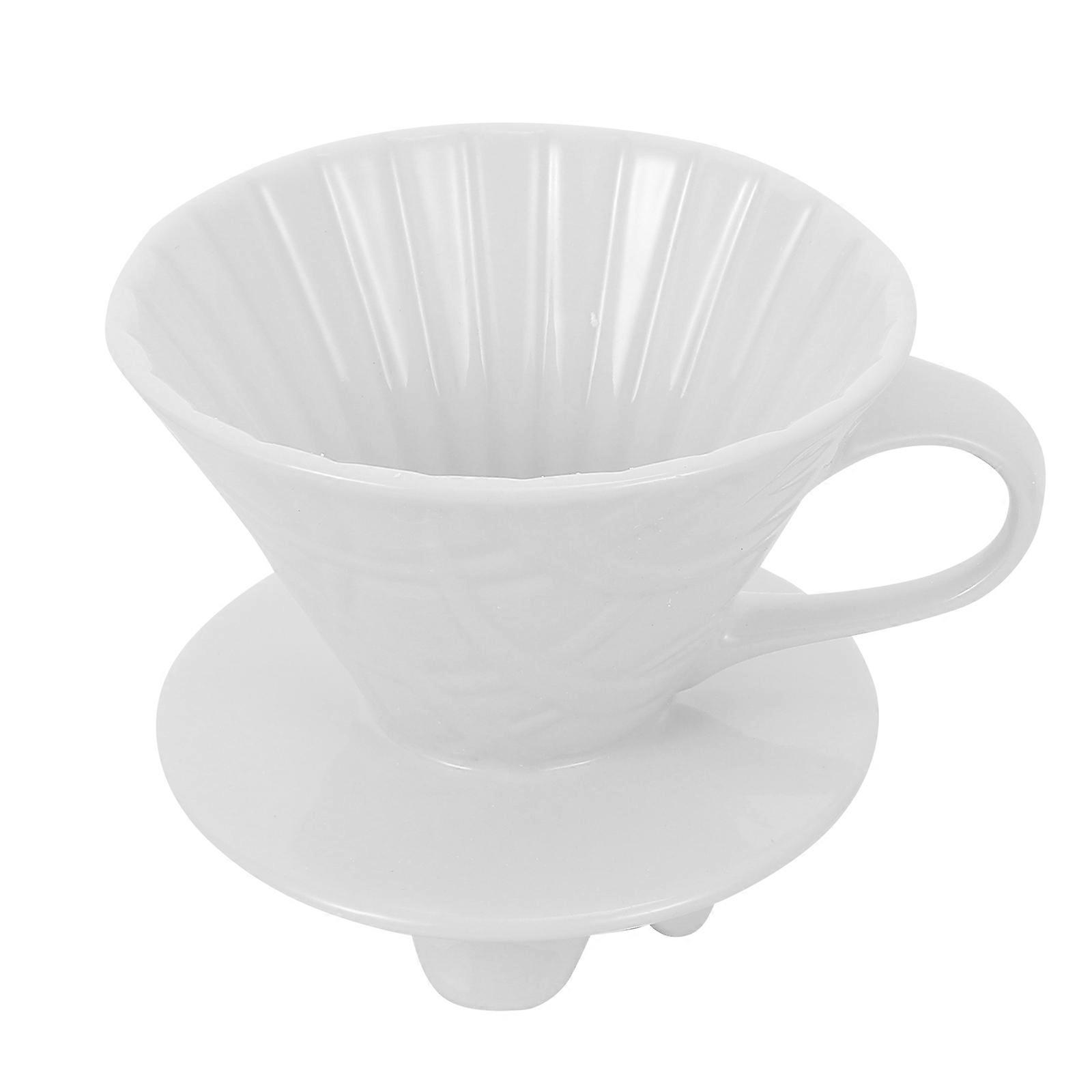 White Ceramic Filter Cup for Home Use Coffee Drip Tool 1pc