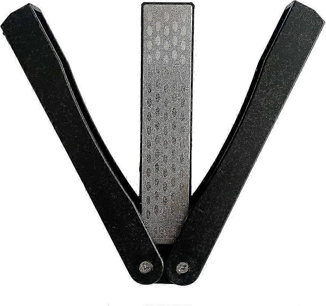 Diamond Sharpener, Double Sided Knife Sharpener, Diamond Sharpening Stone, 400/600 Grit Folding Pocket Size
