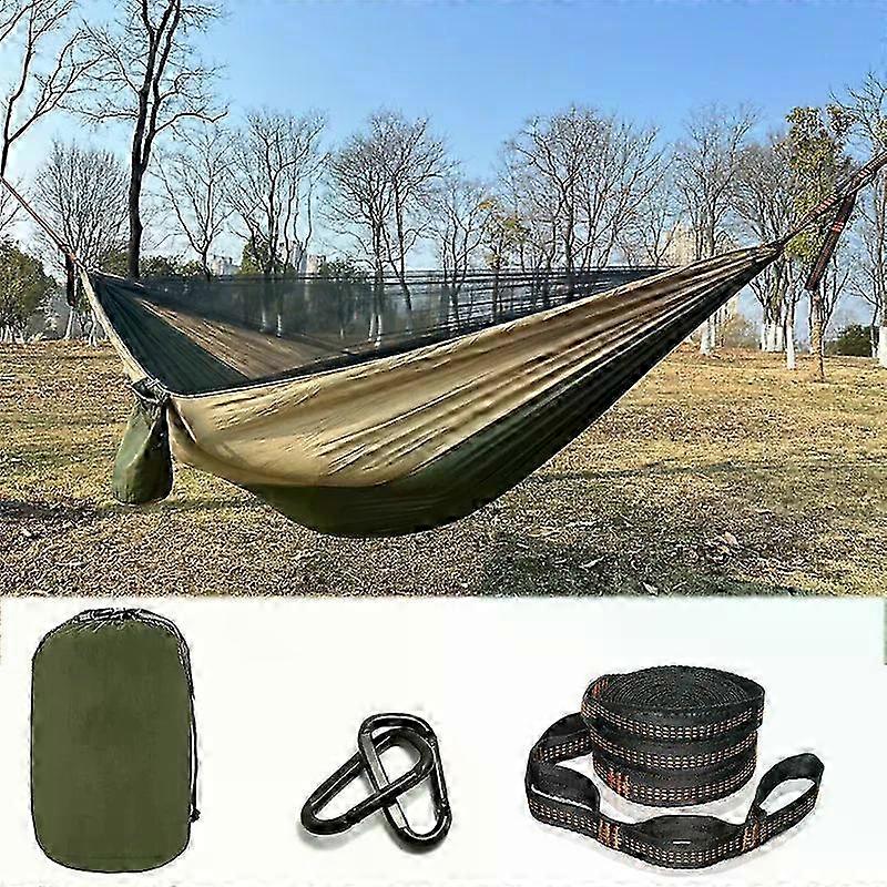 Camping Mosquito Net Hammock and Lightweight Portable Hammock with Adjustable Ridgeline for Camping, Hiking, Backpacking