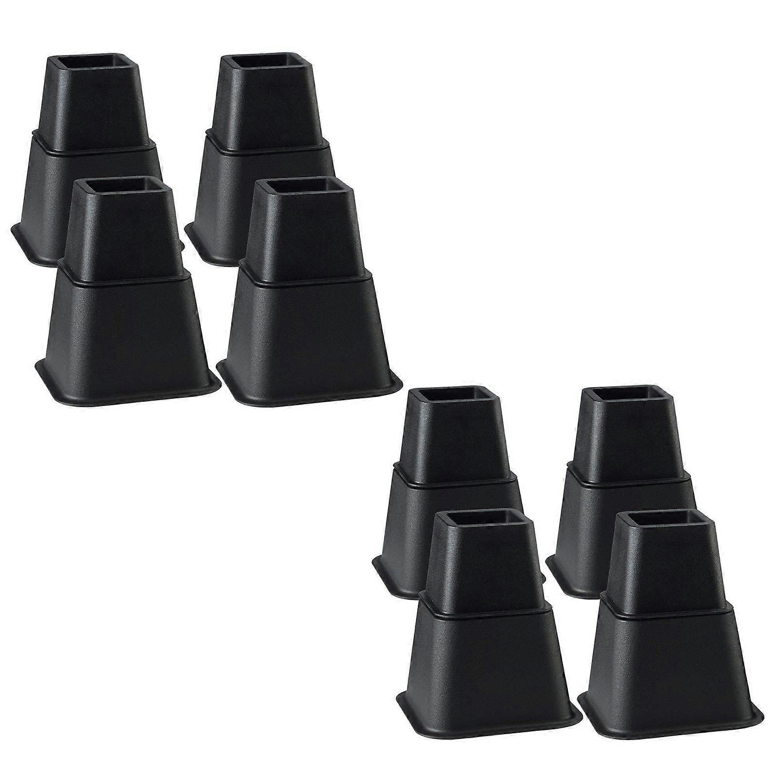 8Pieces Practical Furniture Risers 6Inch Height Adjustable Bed Leg Extenders Convenient for Small Space Daily Use Multicolor