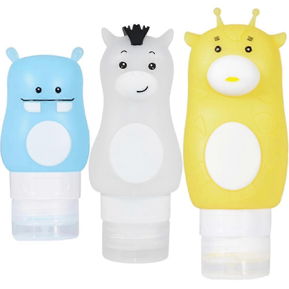 3Pcs Empty Silicone Bottles Silicone Sauce Bottles Lotion Sub Bottles Portable Lotion Sub Bottles