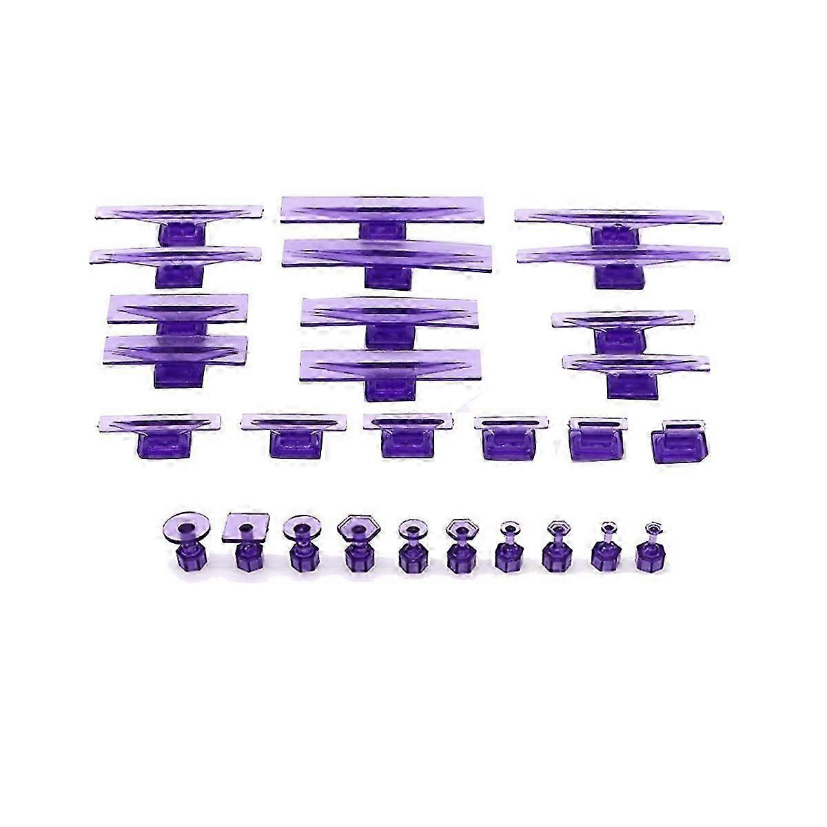 28Pc Glue Tabs Dent Lifter Tools Adjustable Handle Puller Paintless Dent Pit for Car Body Auto Pain