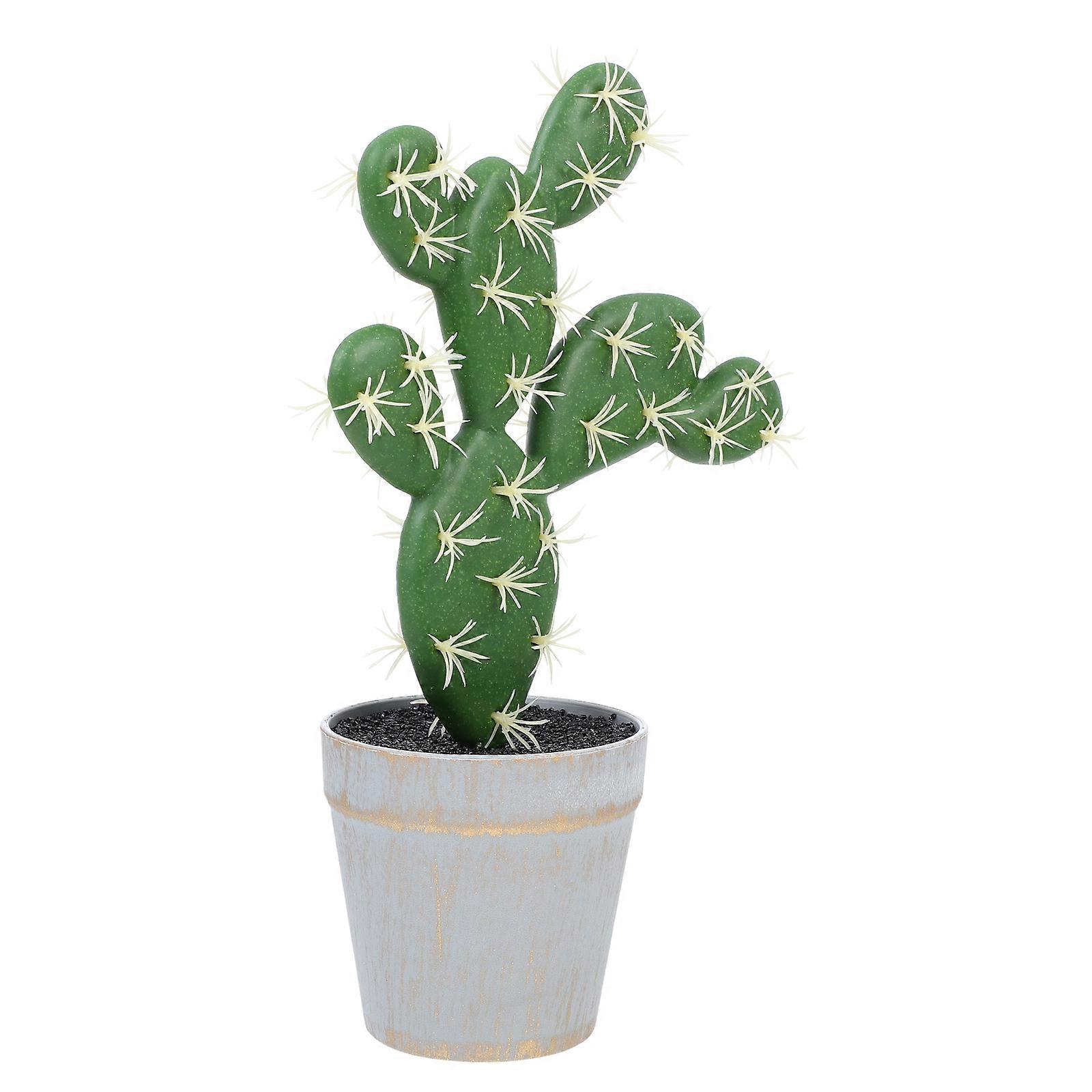 Lifelike Simulation Cactus Bonsai Artificial Plant Ornament for Home Office Garden Decoration Natural Style Faux Potted Statue for Indoor Display
