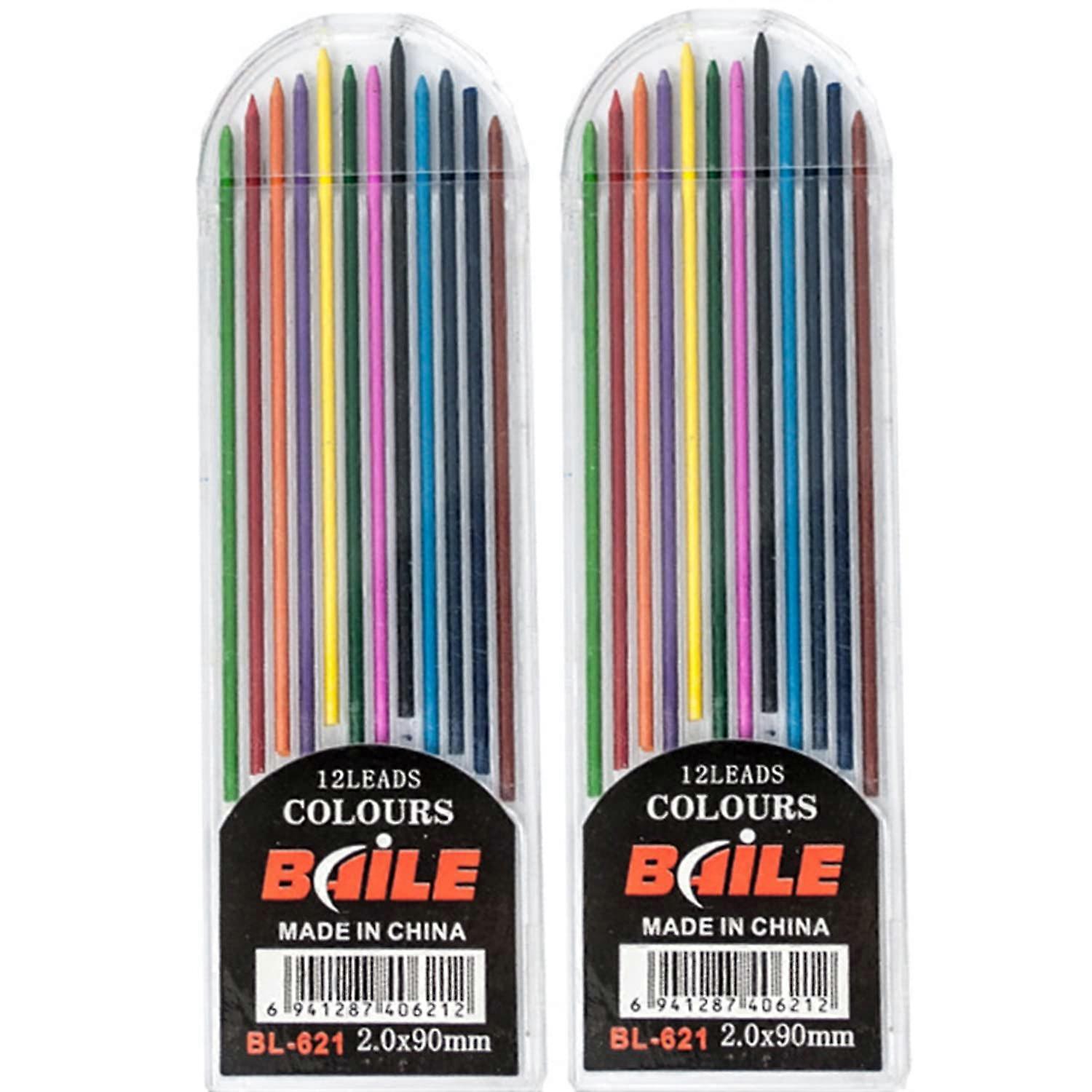 2 x 2 mm colored refills, colorful