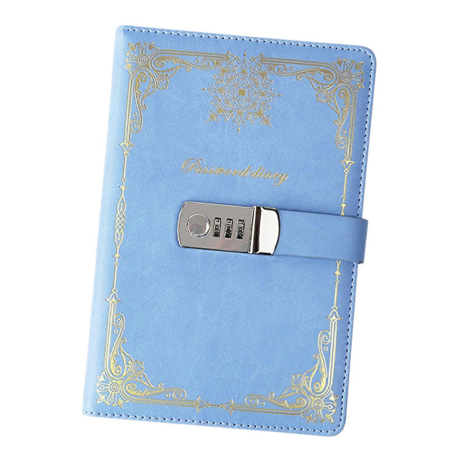 Lockable Journal with Password Lock, Blue Lockable Notebook for Personal Office Use, Secure Writing Journal