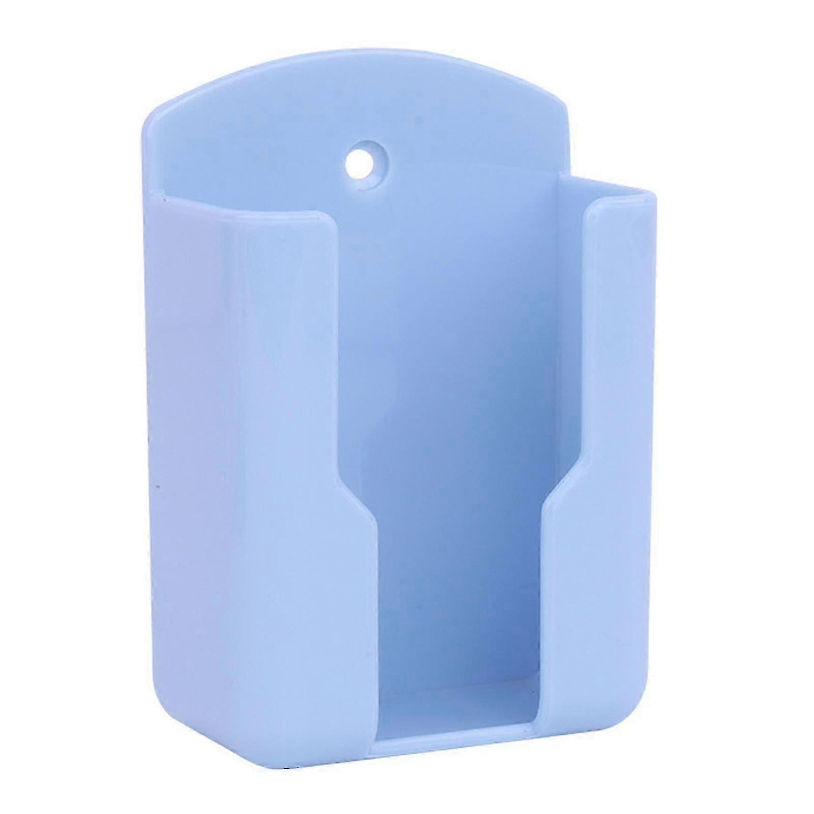 Remote Control Holder, Wall Mount Remote Organizer, Heavy Duty Removable Rack, Solid Color Storage, Dorm Supplies, Blue