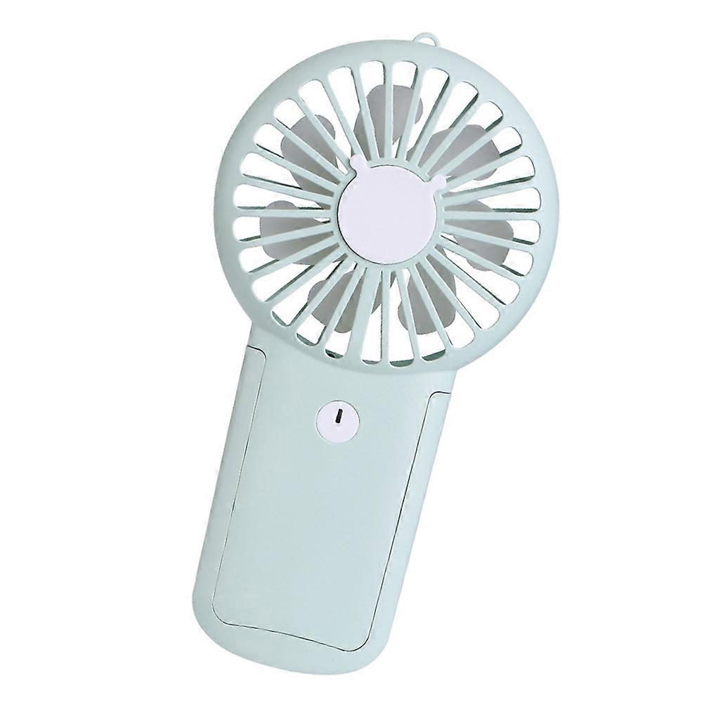 מאוורר כף יד קטן מיני מאוורר P9 מקורה שימוש חיצוני צבע ירוק 3 מהירויות רוח USB נטענת 1 סט