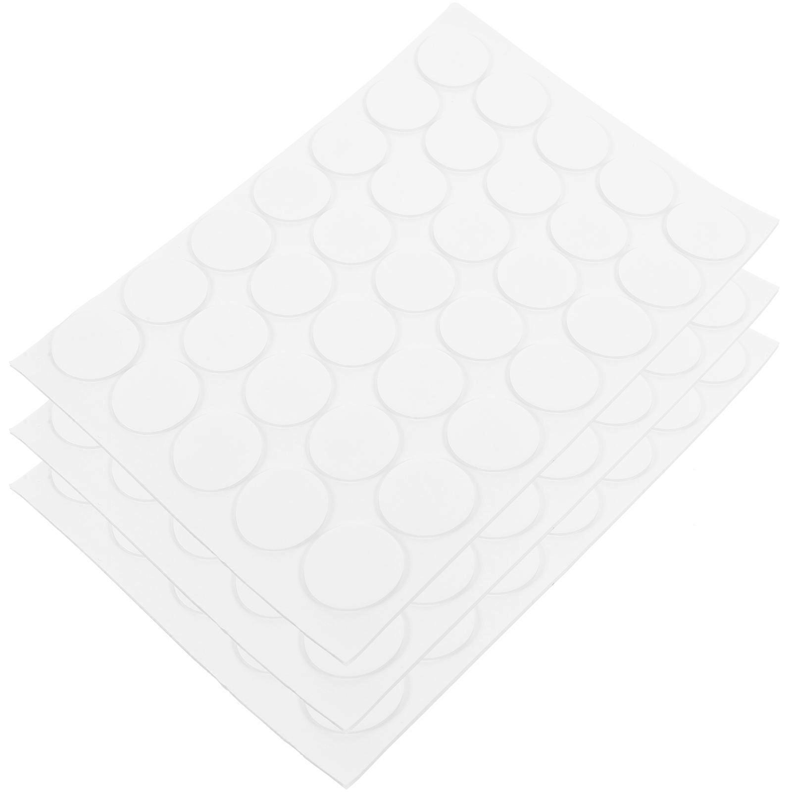 White Self-Adhesive Hooks for Daily Use Strong Adhesive Transparent Sticker 3 Sheets Large Capacity