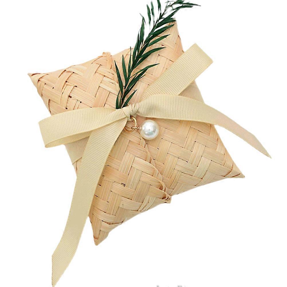 エレガントな結婚式の好意竹織りキャンディーボックスアソートカラー12x9cmパーティーの好意女の子のための1パック