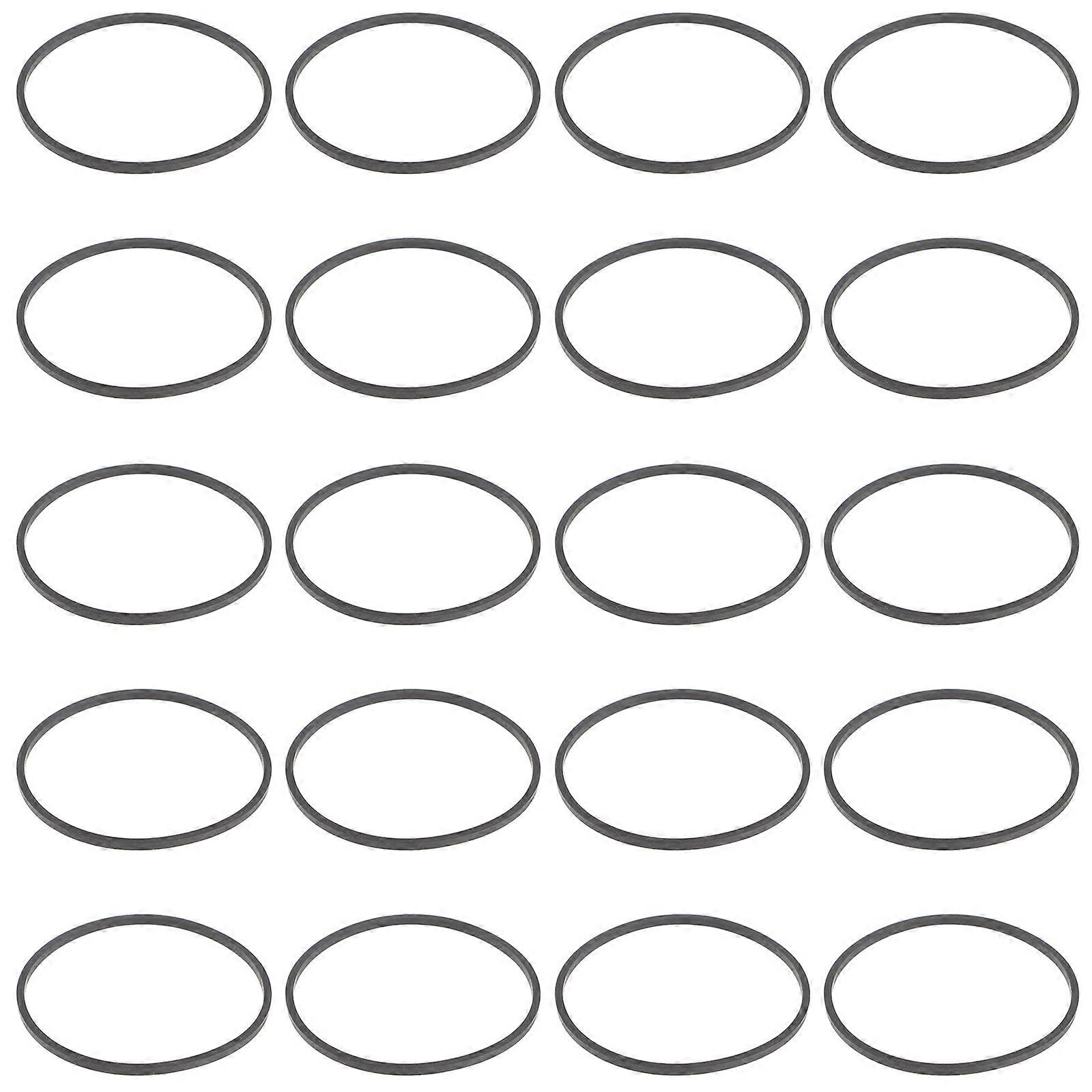 20pcs Durable Rubber Belts for Recorder Maintenance – Compatible with Cassette Tape Machines, DVD Drives, and More