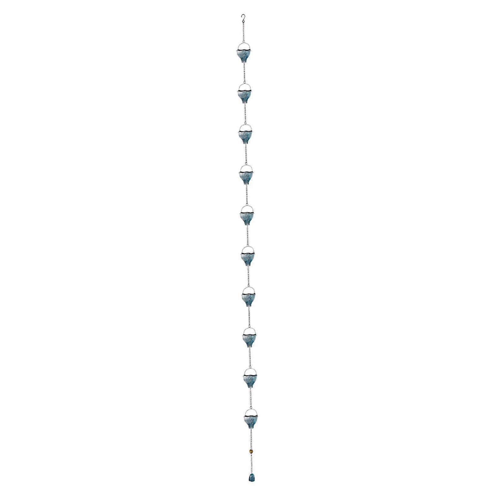 Metal Bell Design Rain Chain Replacement for Downspouts for Outside Backyard