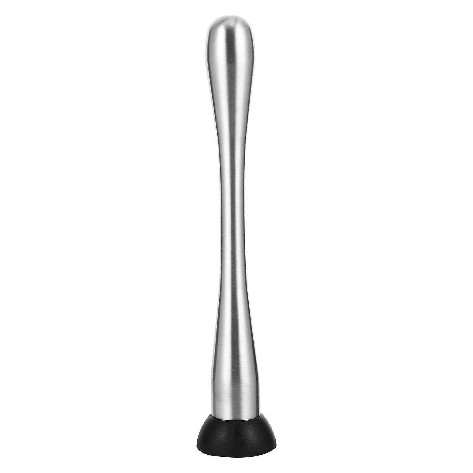 Professional Stirring Rod Stainless Steel Muddler for Mixing Cocktail Home Users Long and Slim Handle 8.7×1.6×1.6in 1Pcs