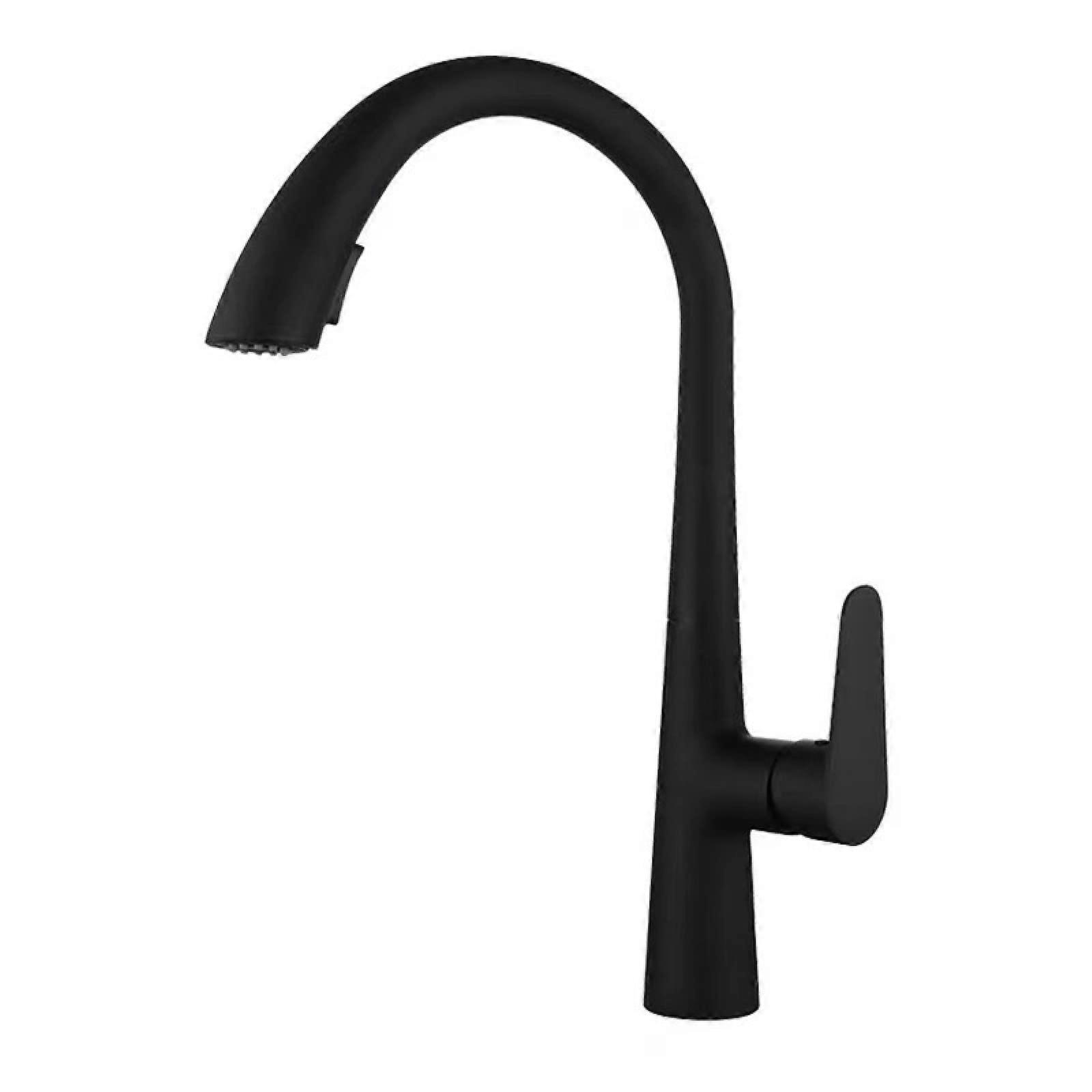 Kitchen Tap Swan Pull-Out Tap Rotating Extendable Grey Finish