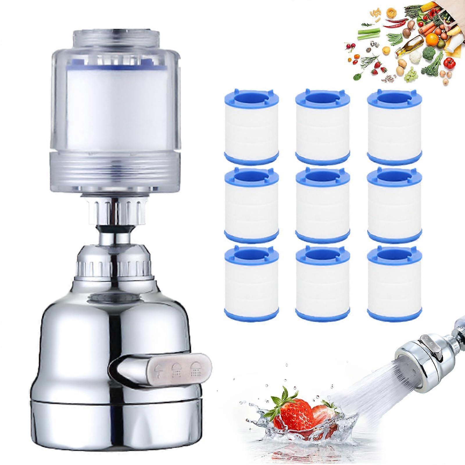 Water Filter Tap, Universal Kitchen Limescale Filter, Drinking Water Filter with High Purity, Easy Install Filter System