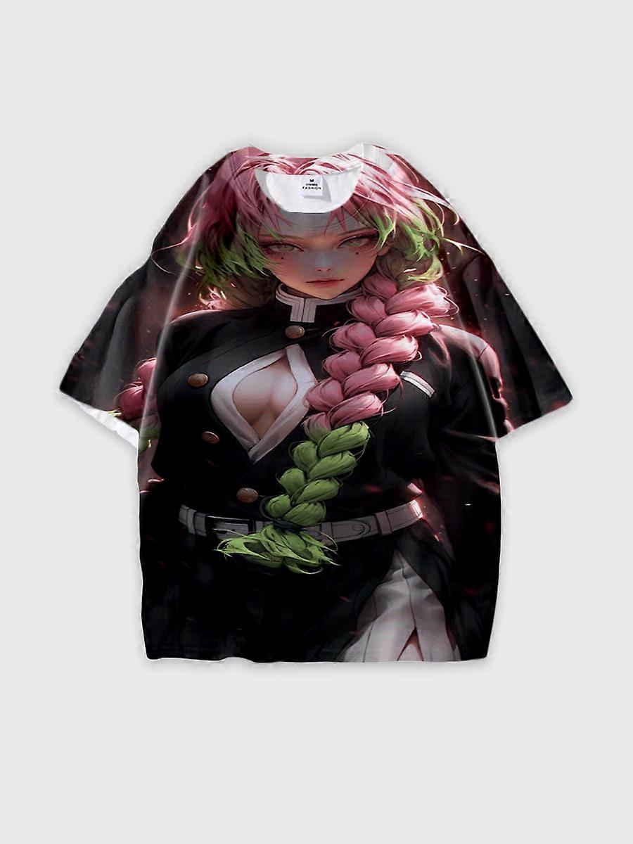T-shirt round neck Character Pattern loose short sleeve P1890