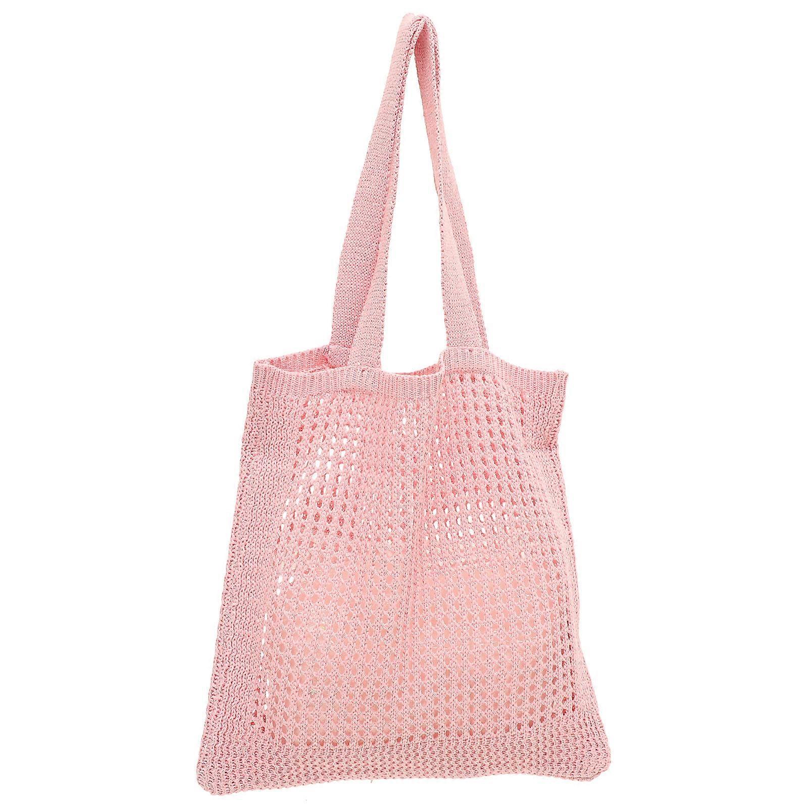 Hand Knitted Tote Bag for Women – Boho Crochet Shoulder Bag for Casual, Shopping & Daily Use – Lightweight & Versatile Design