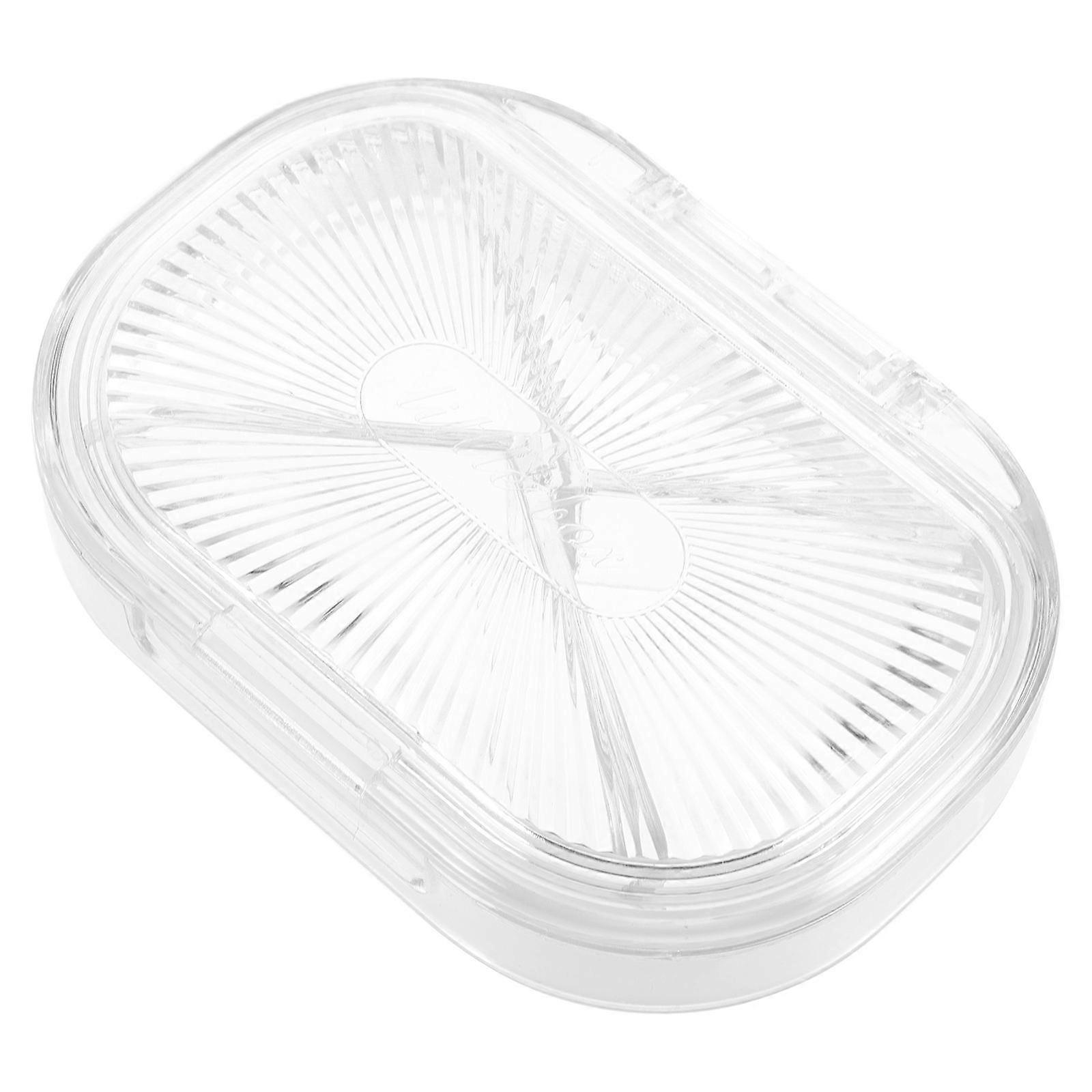 Portable Retainer Case Rectangular Shape For Outdoor Activities 10x7cm White Plastic Portable Use 1Set