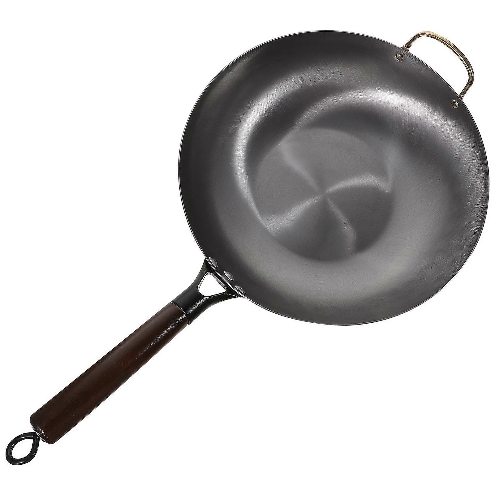 Wok Pan Nonstick Flat Bottom Pan Grilling Campers 12.6×12.6×3.1In 1 Piece