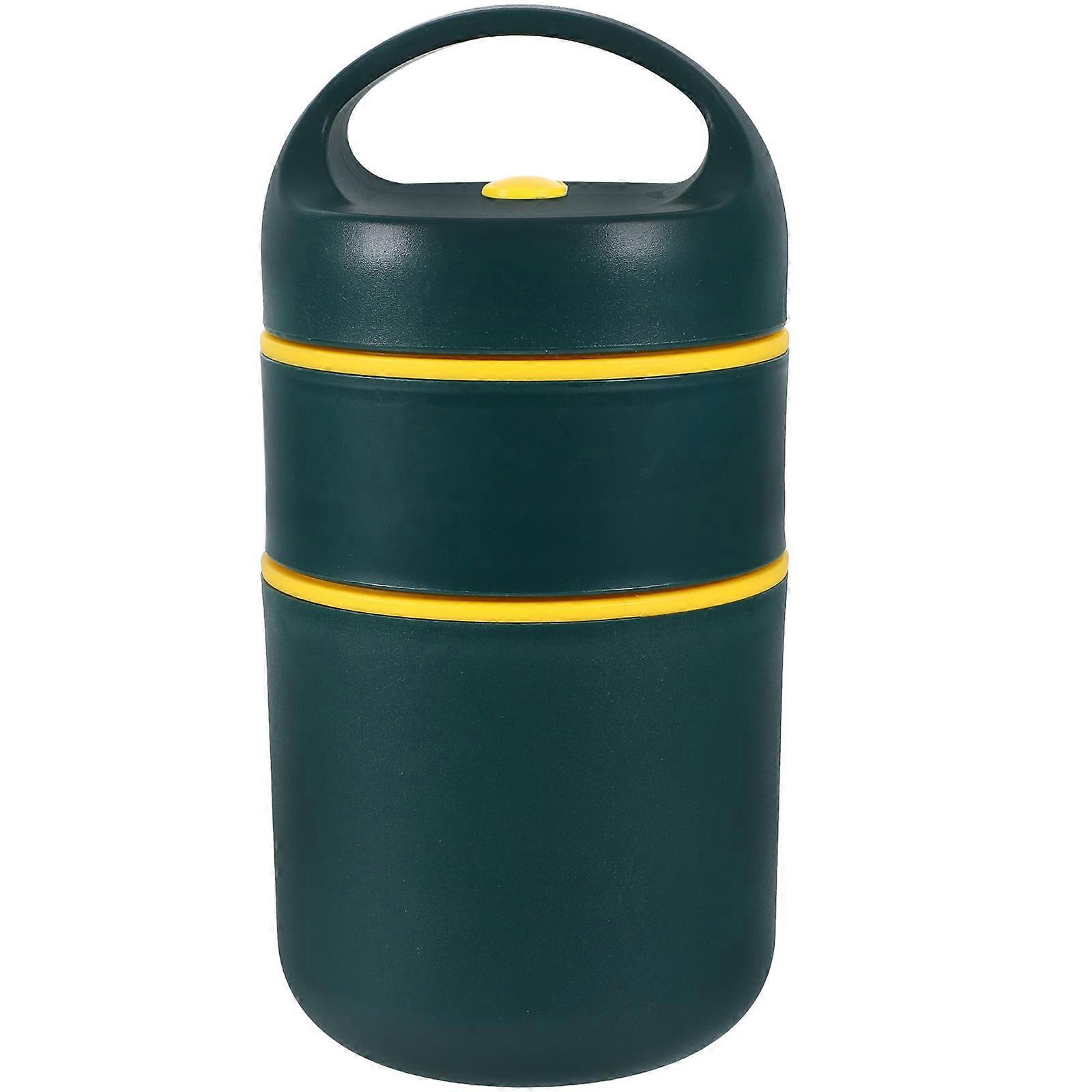 Dark Green Thermal Portable 304 Stainless Steel Insulated Lunch Box for Home Use 1.5L