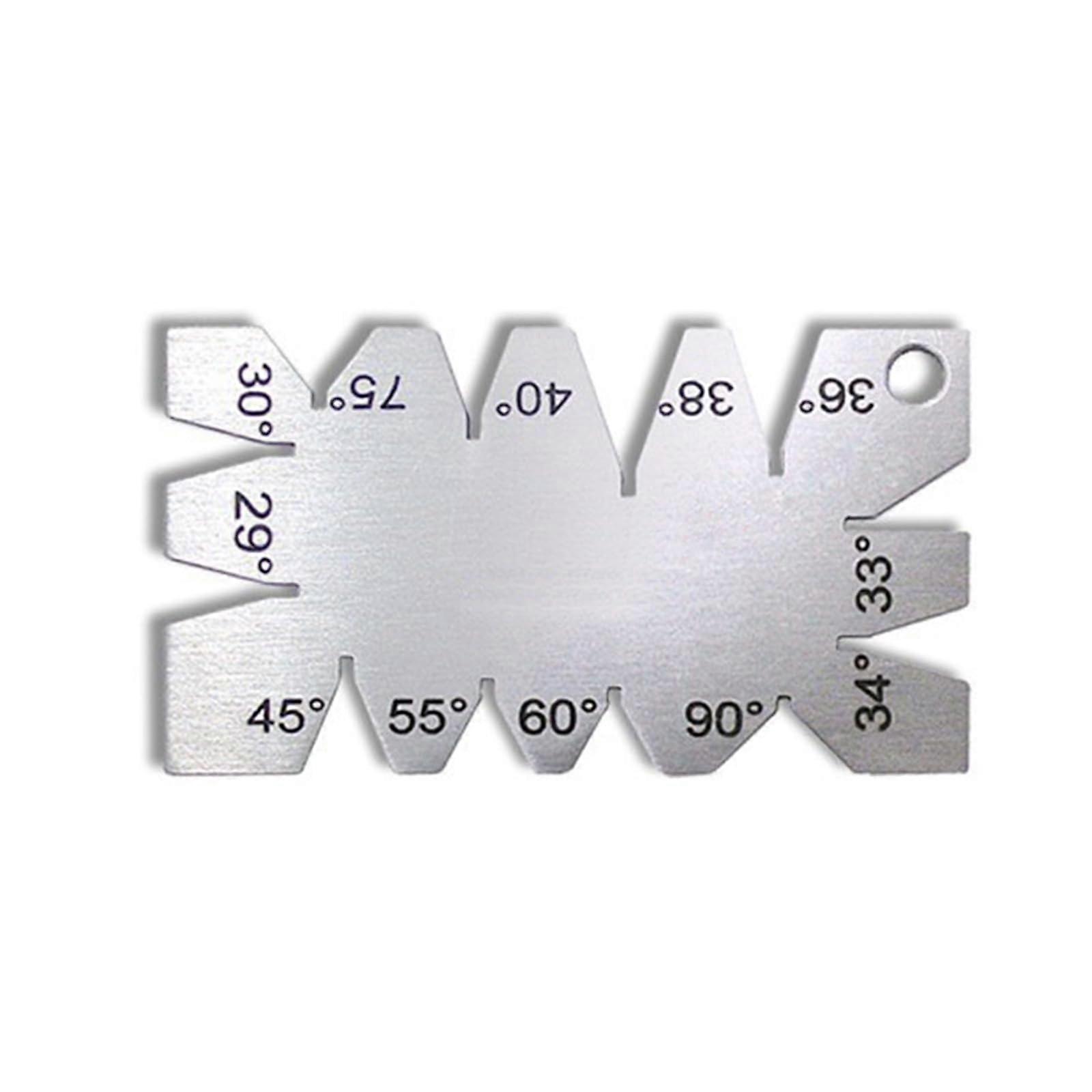 Stainless steel angle gauge, angle measuring tool, angle finder, measuring instrument, template, metalworking, thread gauge Ref: 4026