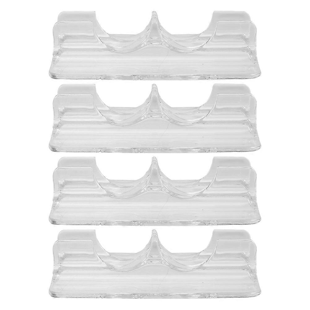 Here's a polished and professional product description based on your input:
**4PCS Roller Skate Display Rack – Lightweight Transparent Stand for