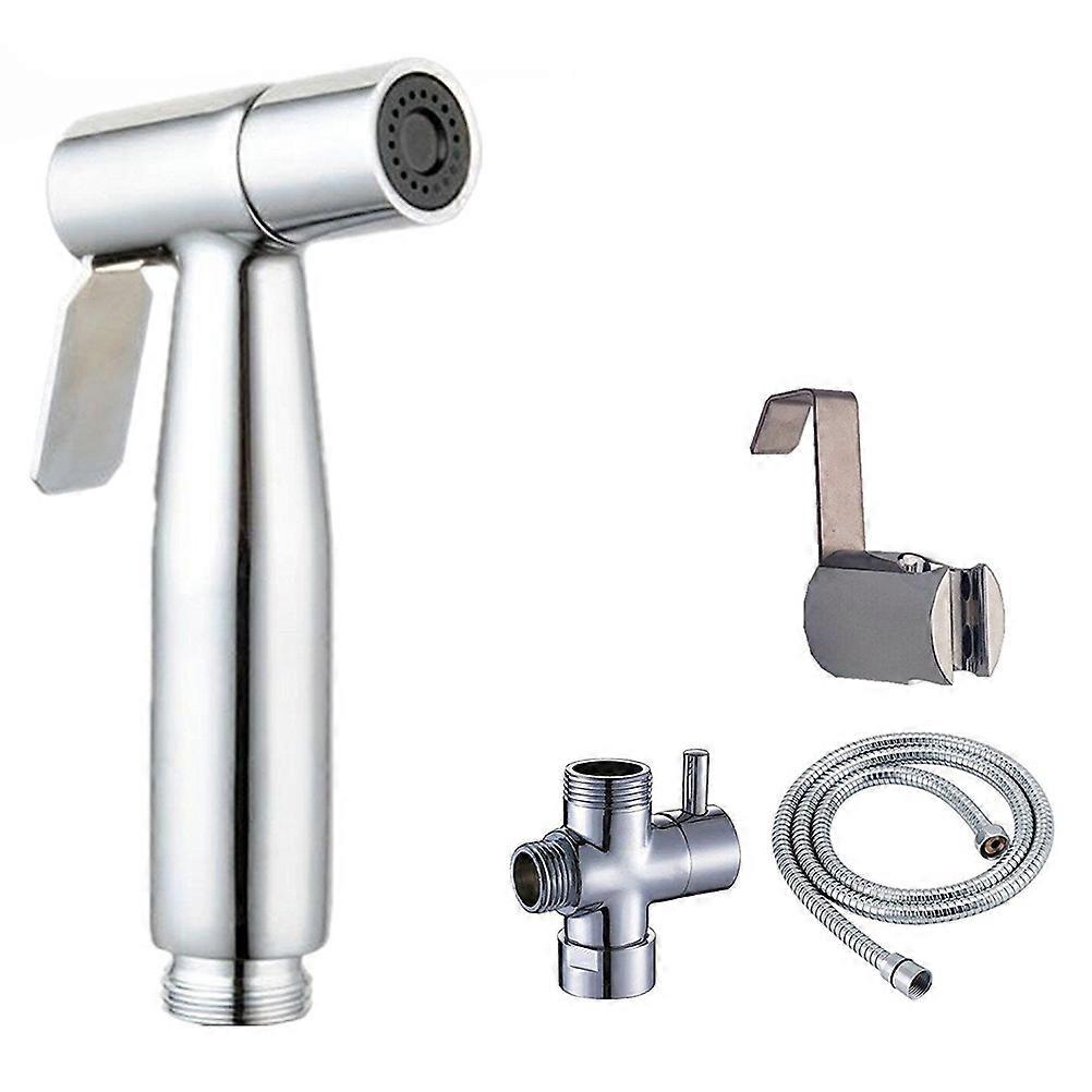 Toilet Shower Spray Hand Held Bidet Faucet Set For Bathroom Self Cleaning Purpose Ergonomic Handle 1 Set