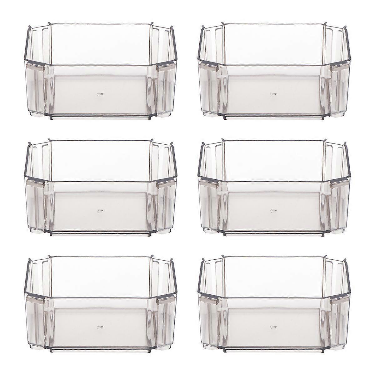 6pcs Honeycomb Drawer Organizer for Socks Underwear Separate Storage Box