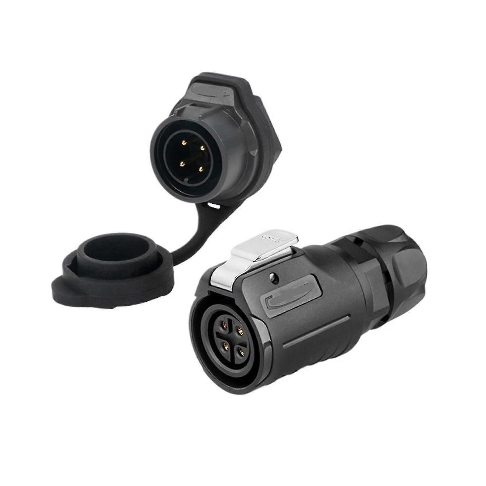 LP16 aviation plug with 4-pin reverse mounting for industrial power and signal wiring