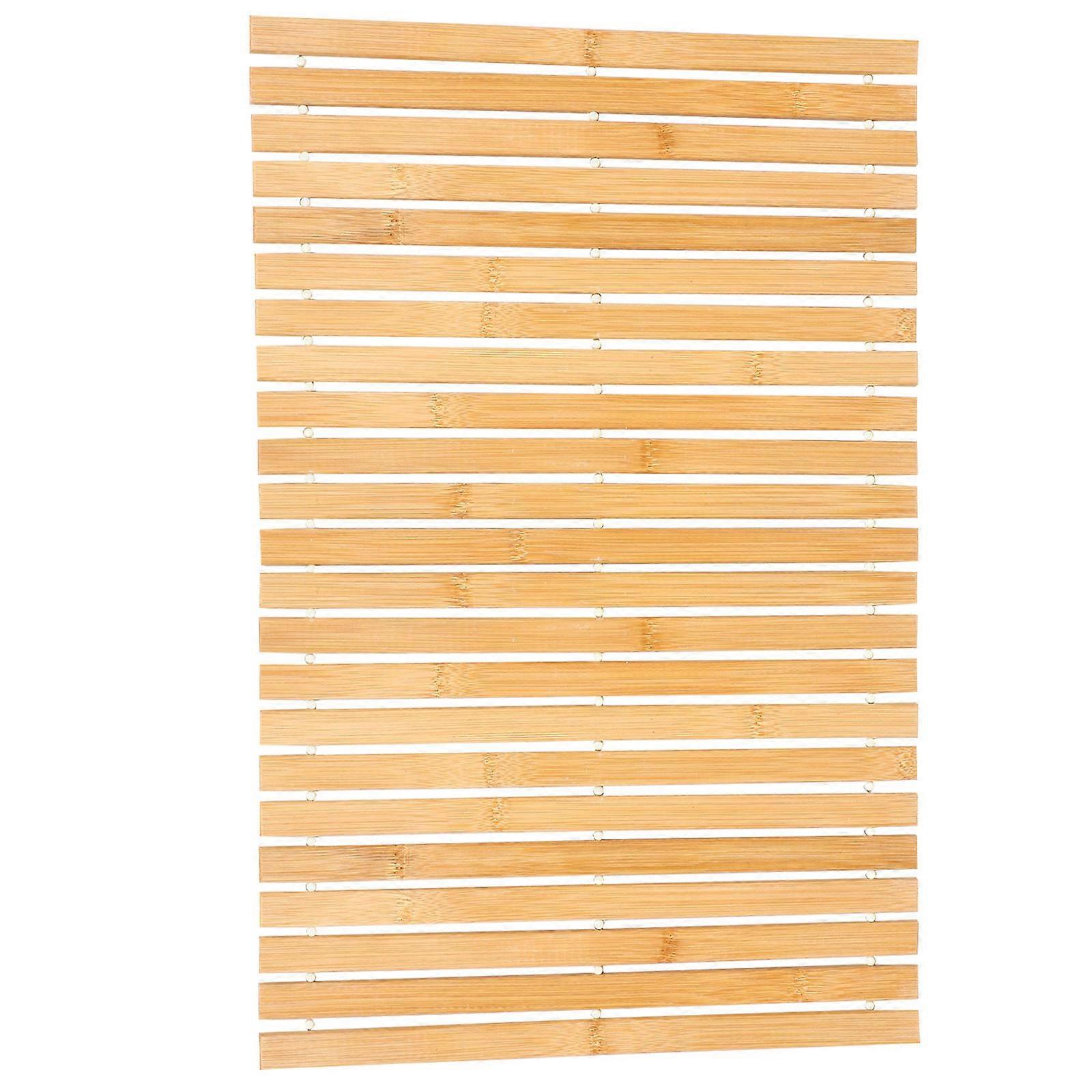 Here's a polished and professional product description for your **Bamboo Shower Mat**:
### **Bamboo Shower Mat – Foldable, Non Slip Bath Mat for