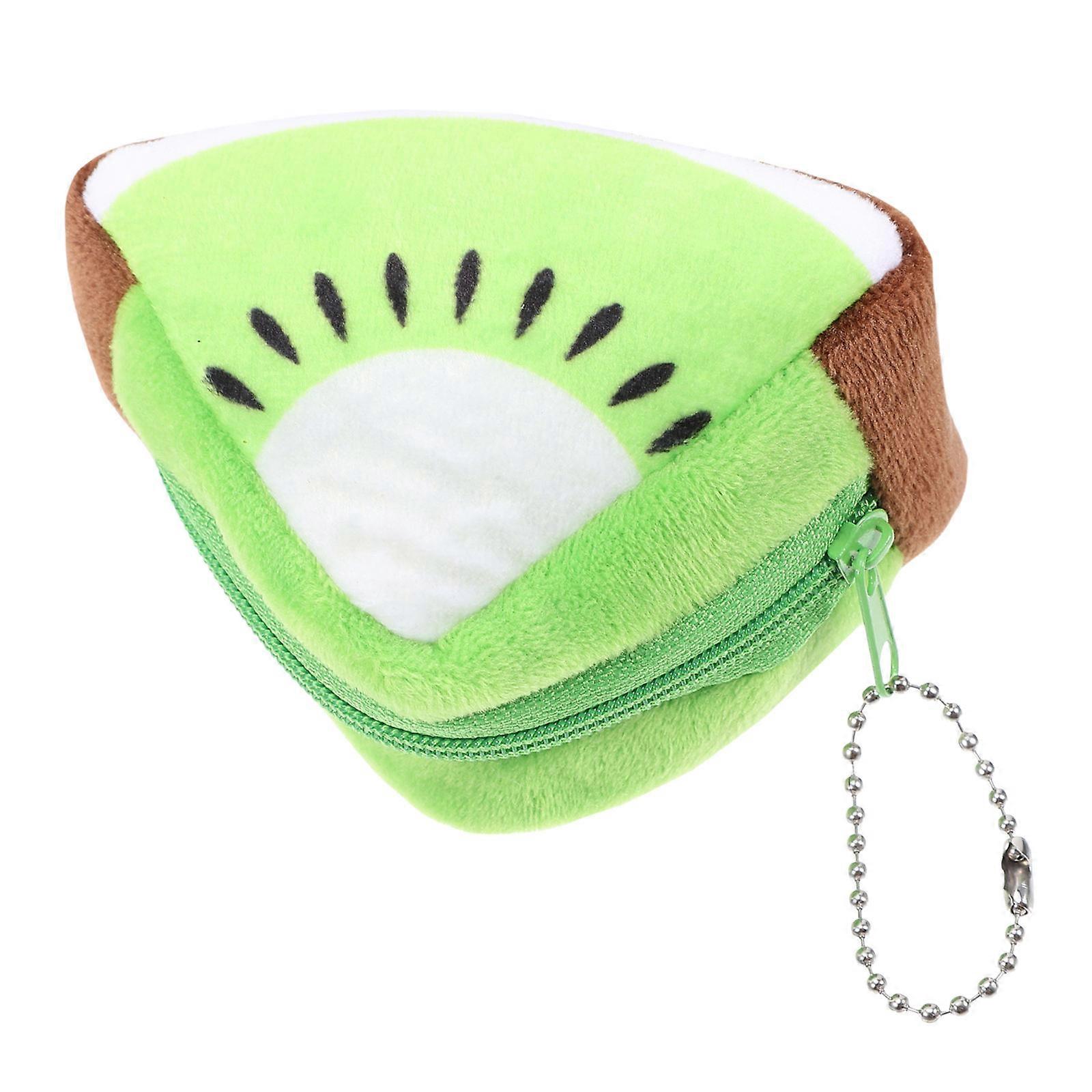 Miniature Pouch Fruit Modeling Wallet For Women Travel Light Green 1Set
