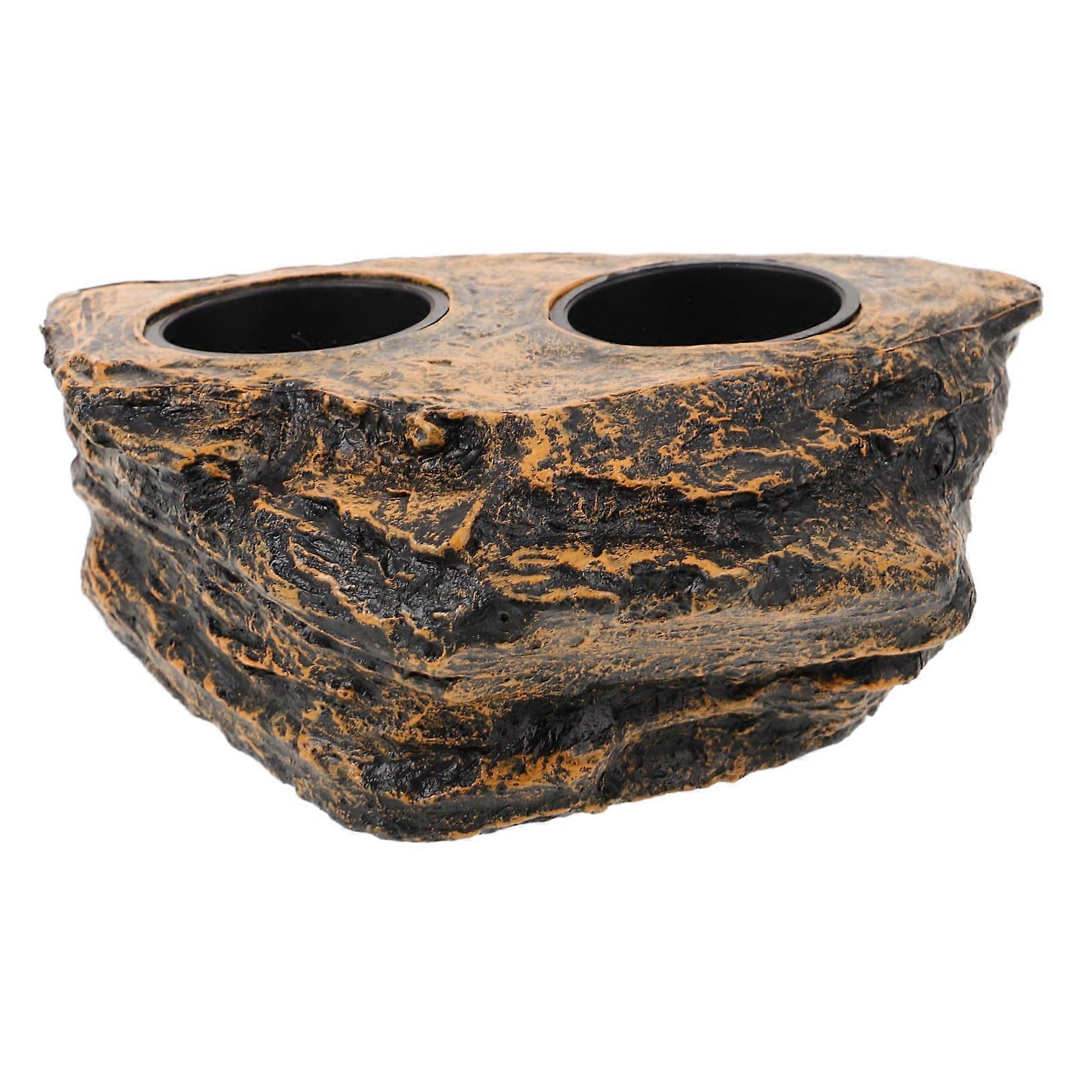 Lizard Feeding Basin with Water Feature | Durable Food Bowl for Reptiles, Tortoises, and Lizards in Terrariums