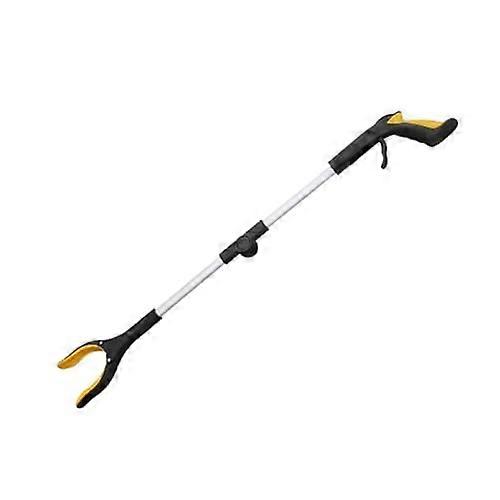 Extendable trash grabber – lightweight and ergonomic for easy pickup, ideal for outdoor cleaning, gardening, and pet waste management, 79cm yellow.