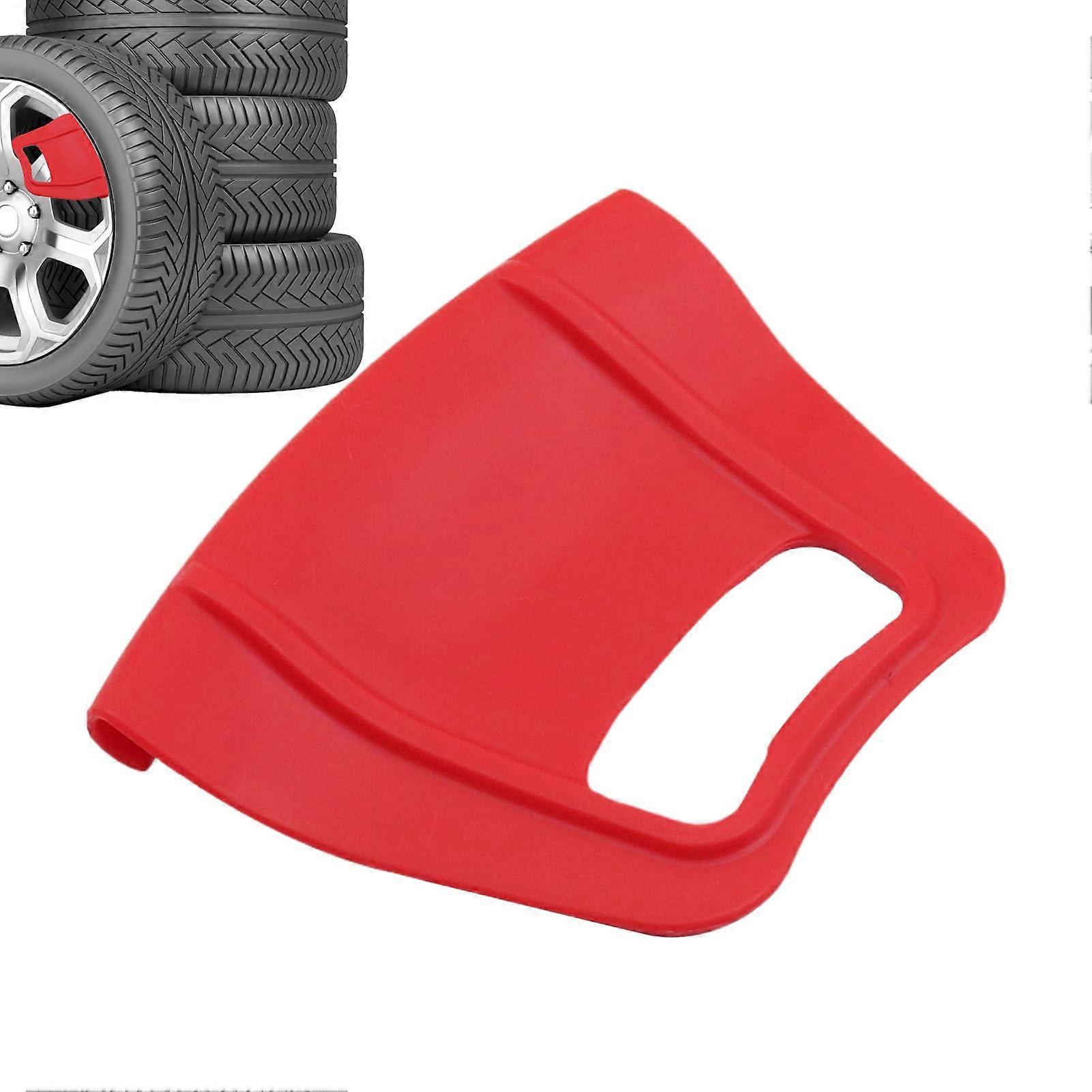 Rim Shield Tire Mounting Tool | Non-Slip Protective Device for Auto and Motorcycle Tire Change, Red Color