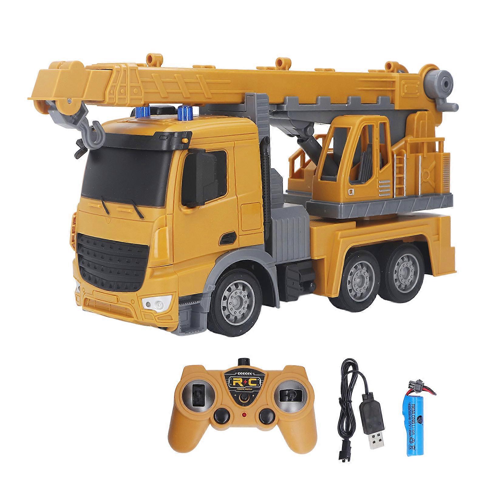 Remote Control Tower Crane Truck Toy Interactive Reliable Educational RC Engineering Lift Model Truck for Kids for Home