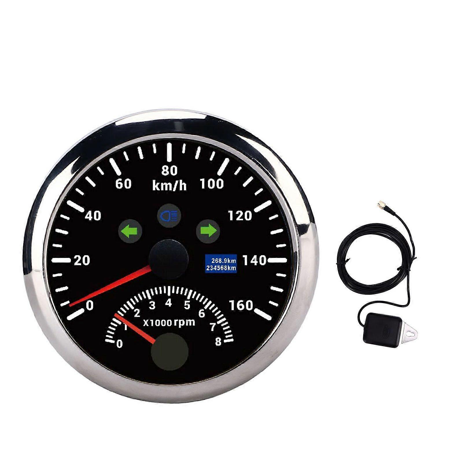 85mm speedometer with LCD display and 160km/h range for boat