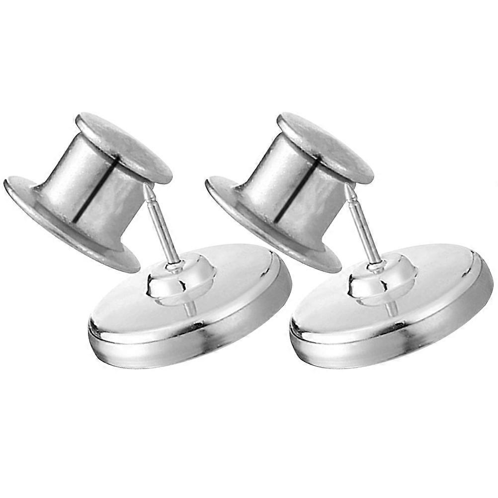 Magnetic Curtain Tiebacks 2 Pairs, Strong Hold Silver Clips for Sheer & Blackout Drapes, Home & Office Use