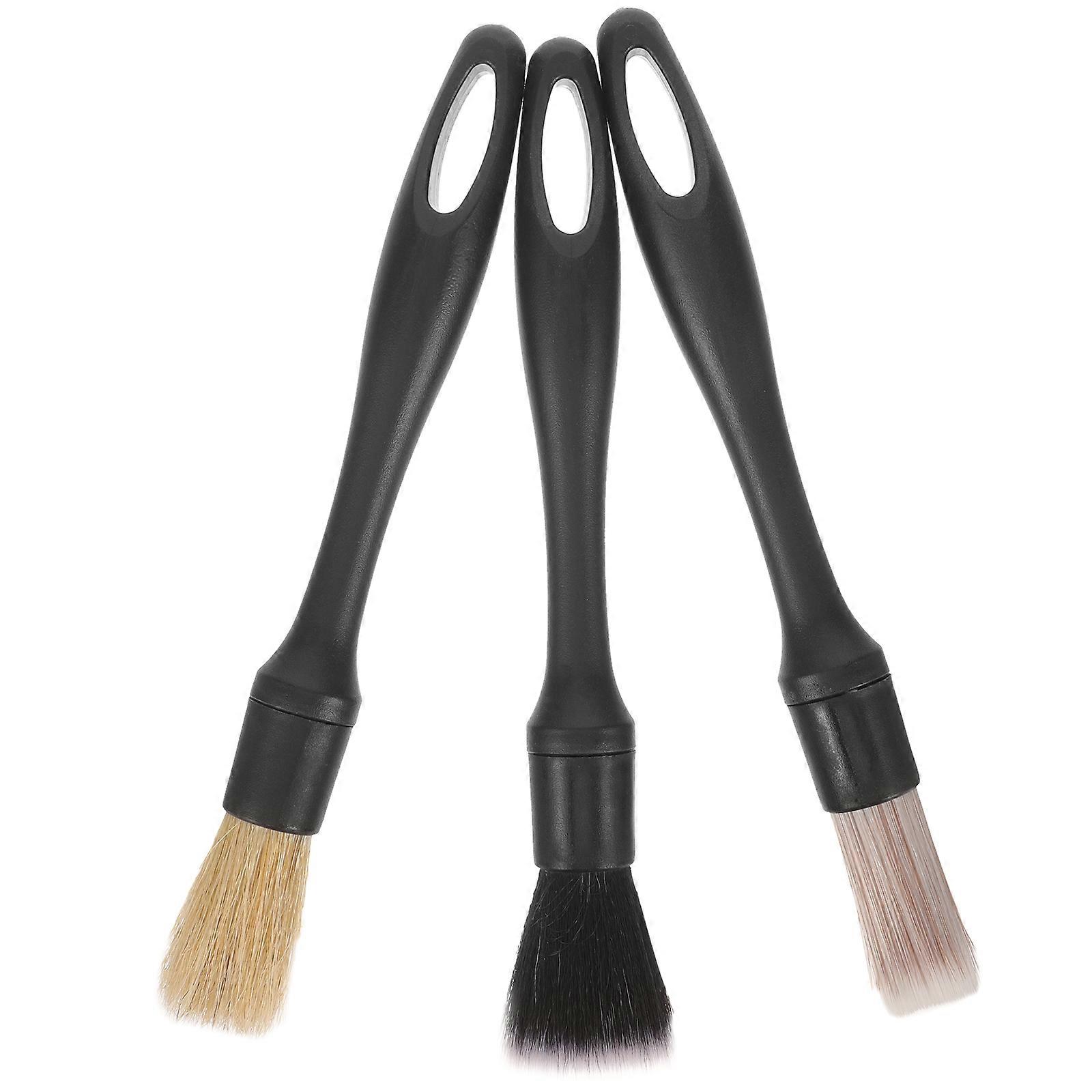 Interior Brush Cleaning Set For Car Detailing Enthusiasts With Firm Bristle Plastic Handle Multi-functional Cleaning 1 Set