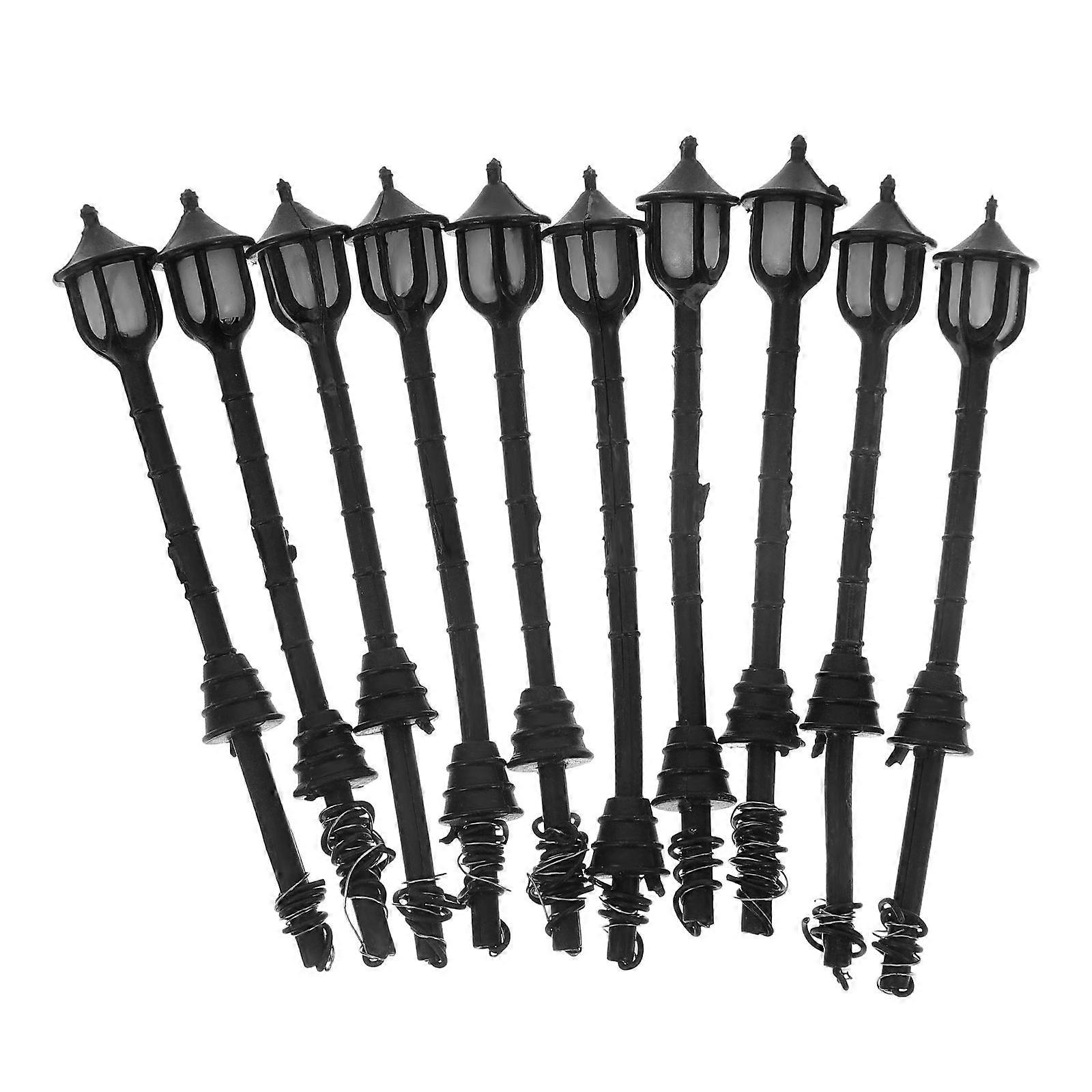 Mini Street Light Model Scene Lamp Decor DIY Enthusiasts Garden And Indoor Use 10Pcs