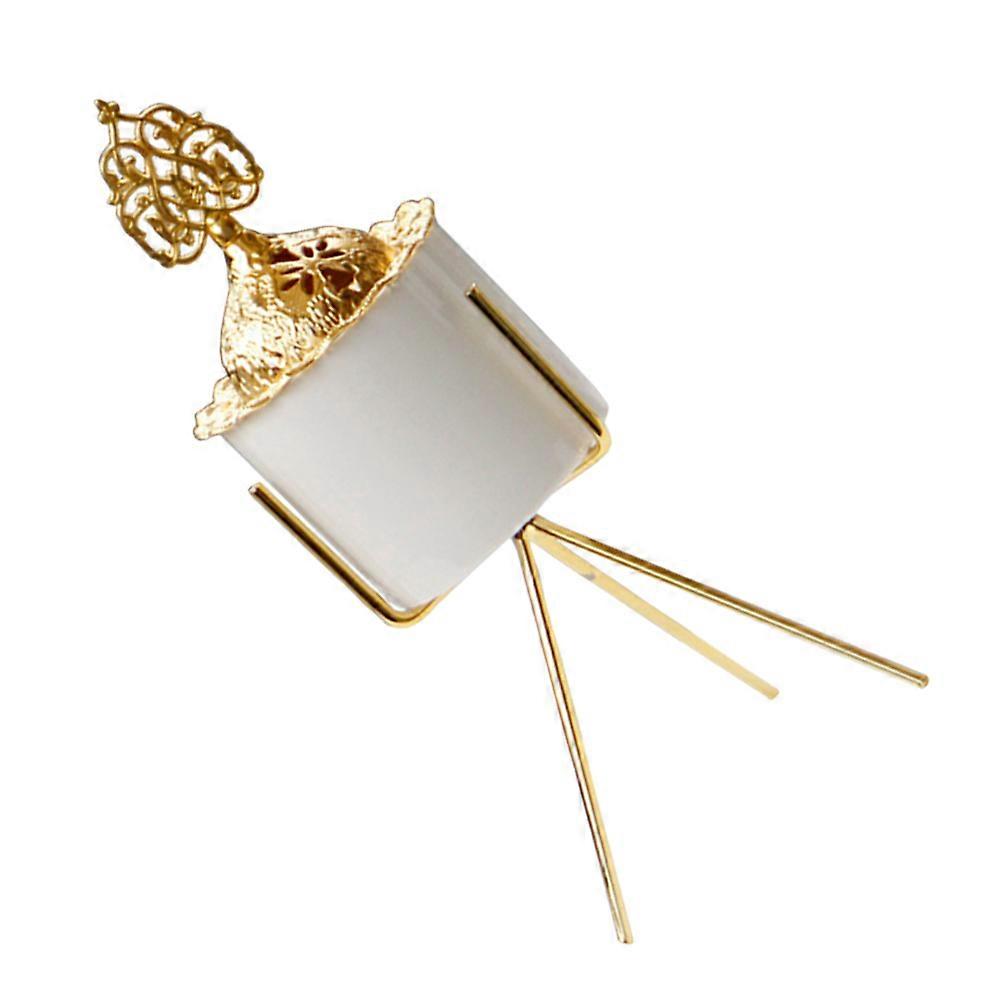 Stable Aromatherapy Burner Crafted with Iron and Ceramic Materials