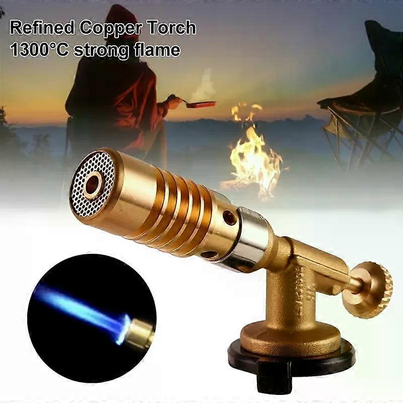 1pc Welding Torch DIY Tool Brass Gas Mapp Turbo Soldering Flashlight Brazed Welding Propane Welding Plumbing Gas Torch Brazing Tool