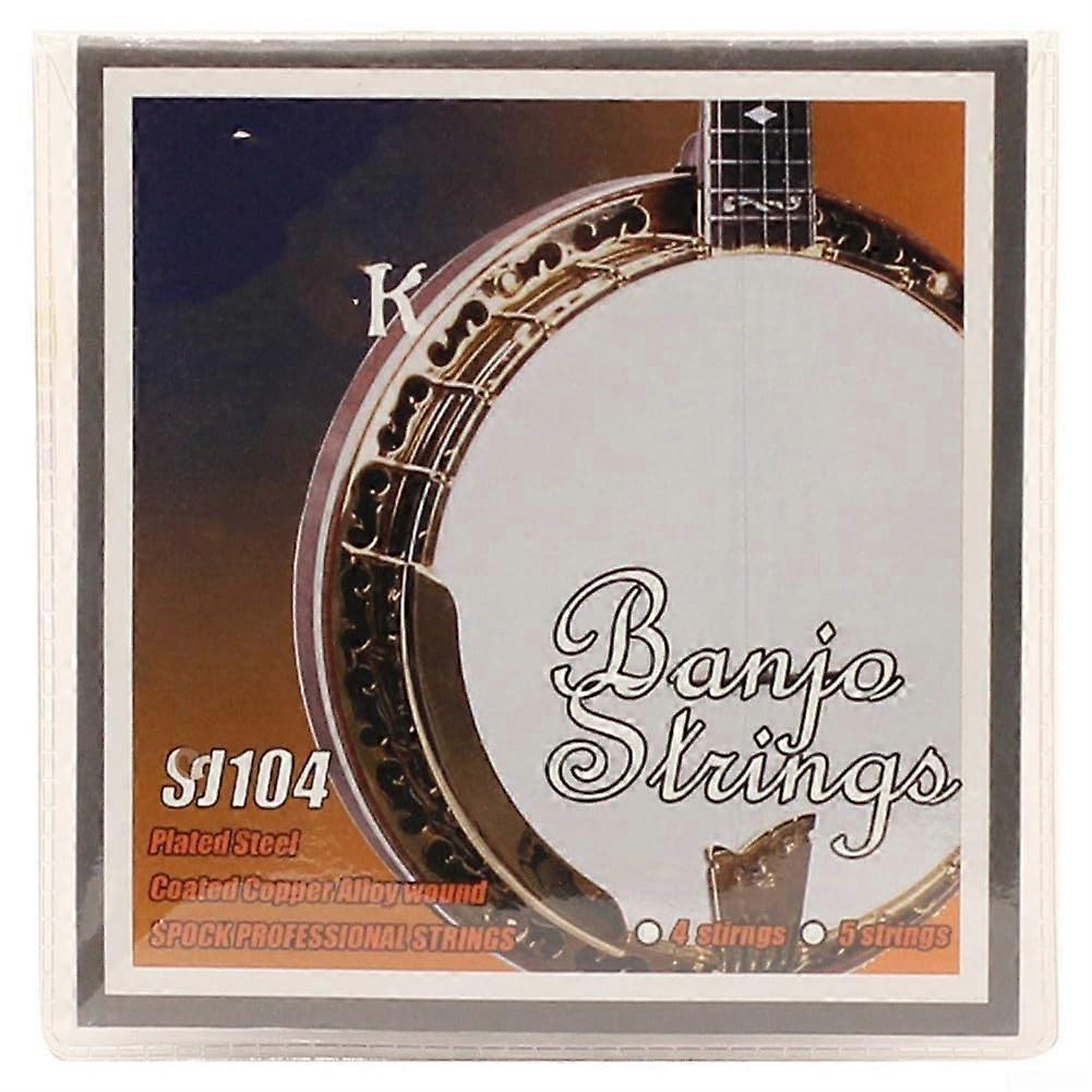 Banjo strings made of stainless steel, carboncopper alloy, wound, set of 4, for BJ10 model